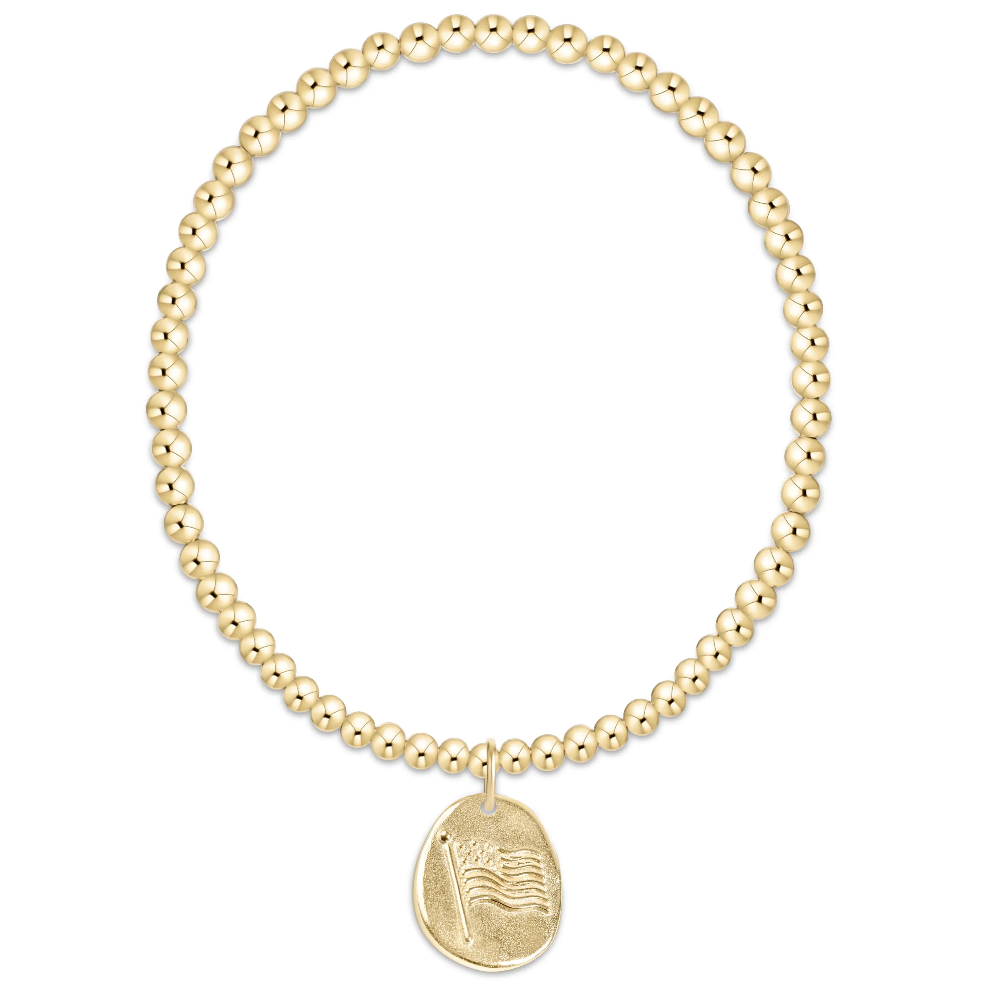 Extends Classic Gold 3mm Bracelet - Inspire America Gold Disc