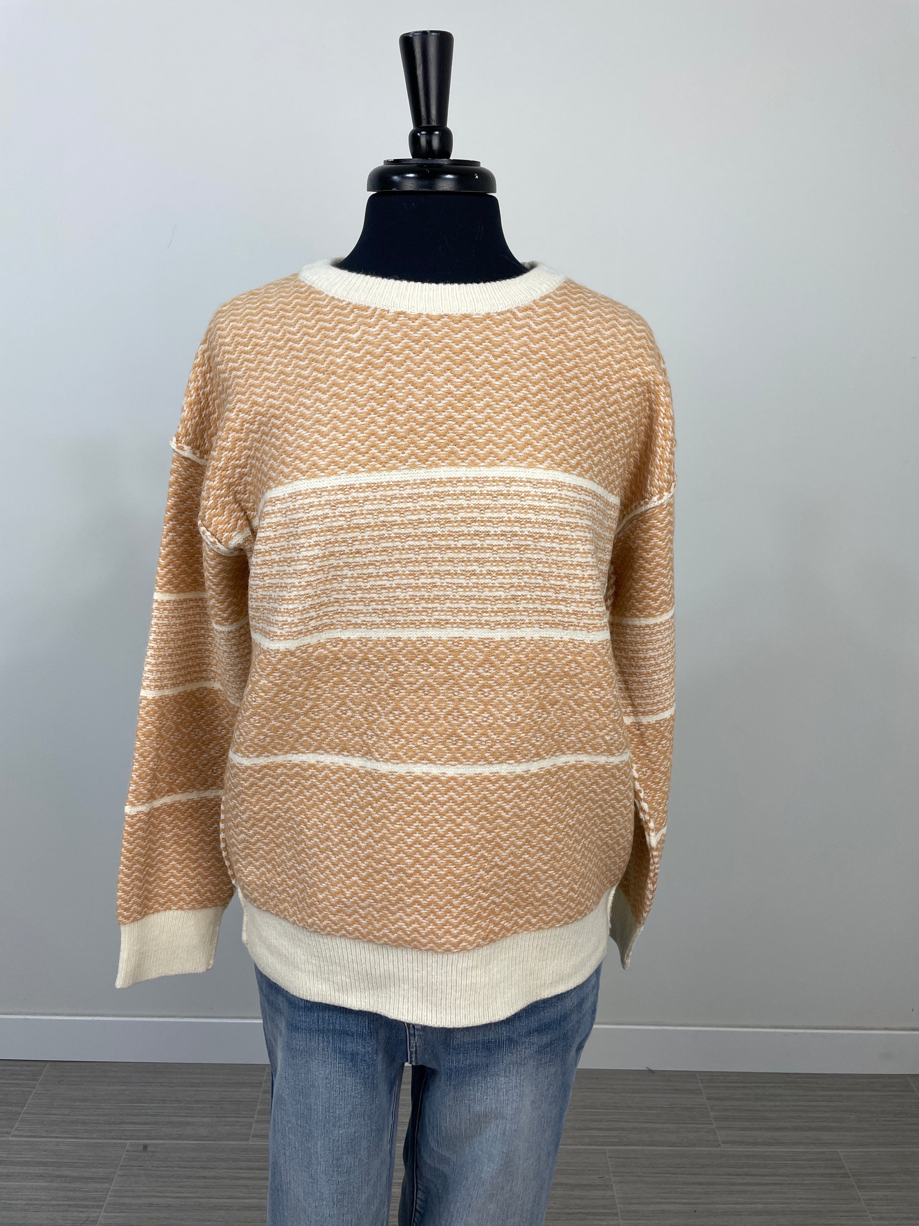 Dusty Apricot Texture Pullover