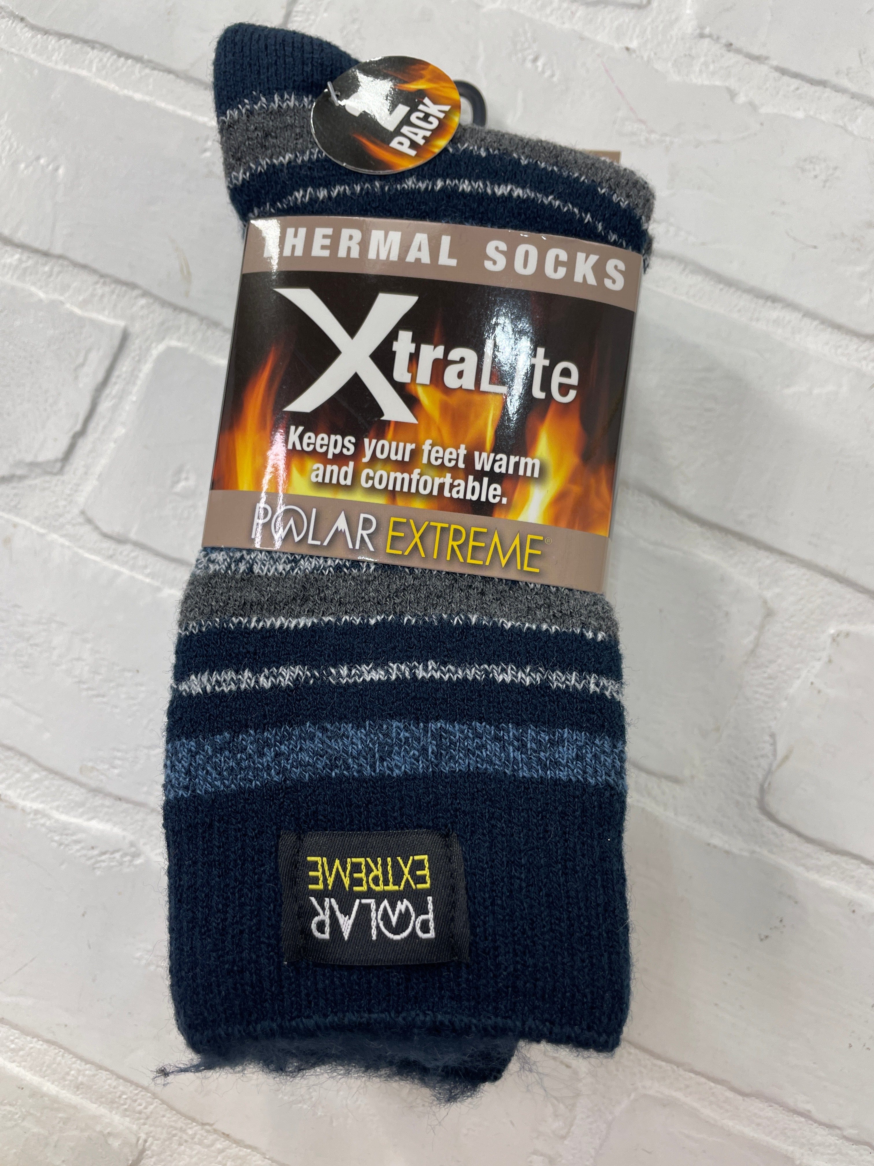 PE Men's Xtralite Blue Stripe 2pk Sock
