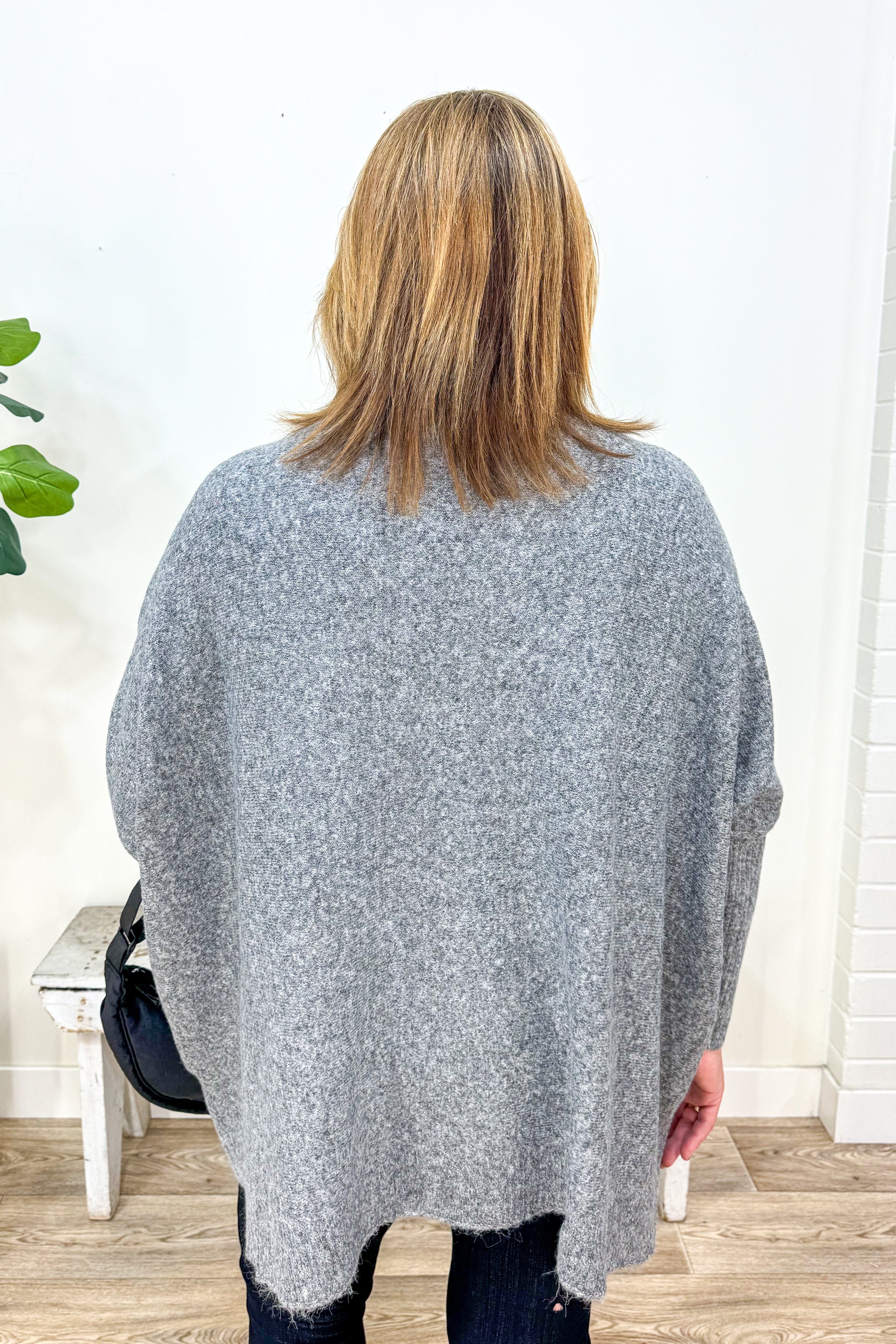 Grey Center Seam Sweater