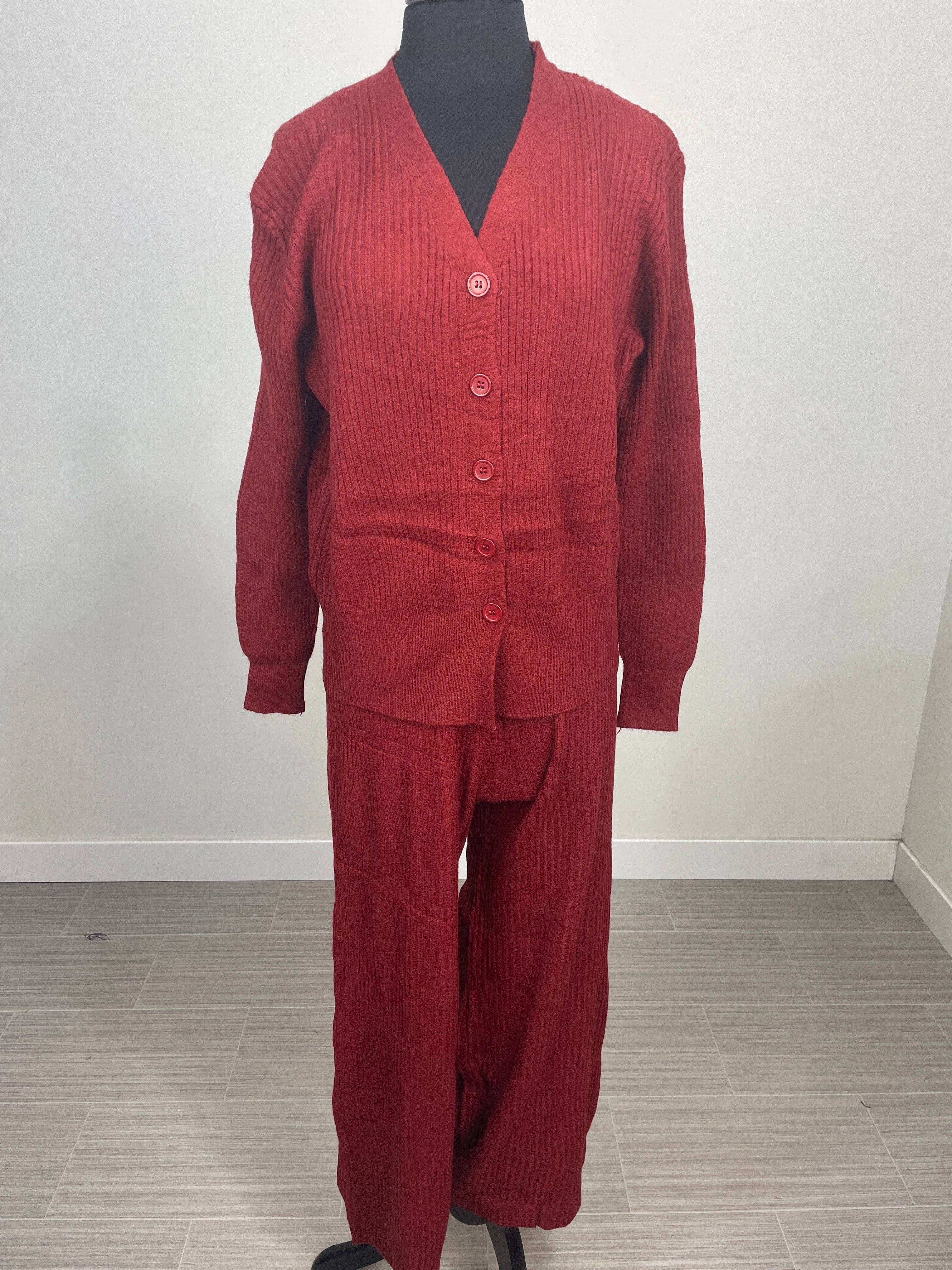 Red Sweater Pants