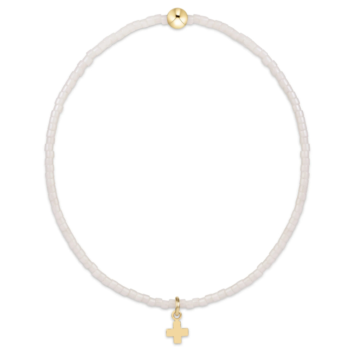 Hope Classic Milkshake Bracelet - Signature Cross Small Gold Charm