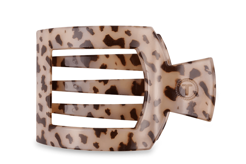 Blonde Tortoise Large Flat Square Clip