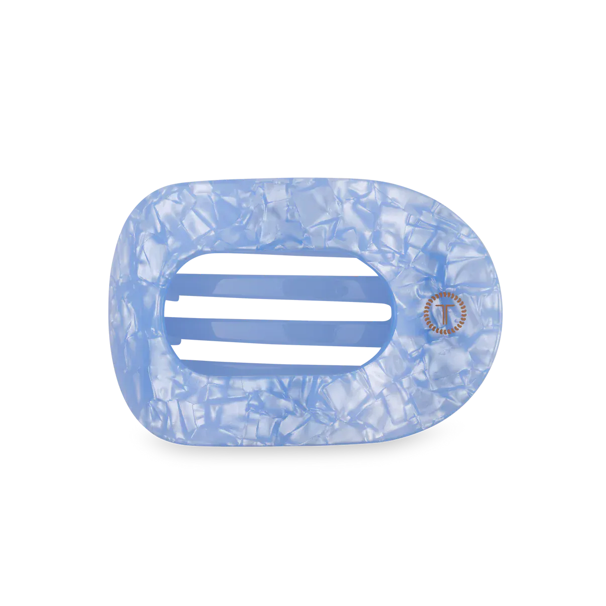 Blue Lagoon Medium Flat Round Hair Clip