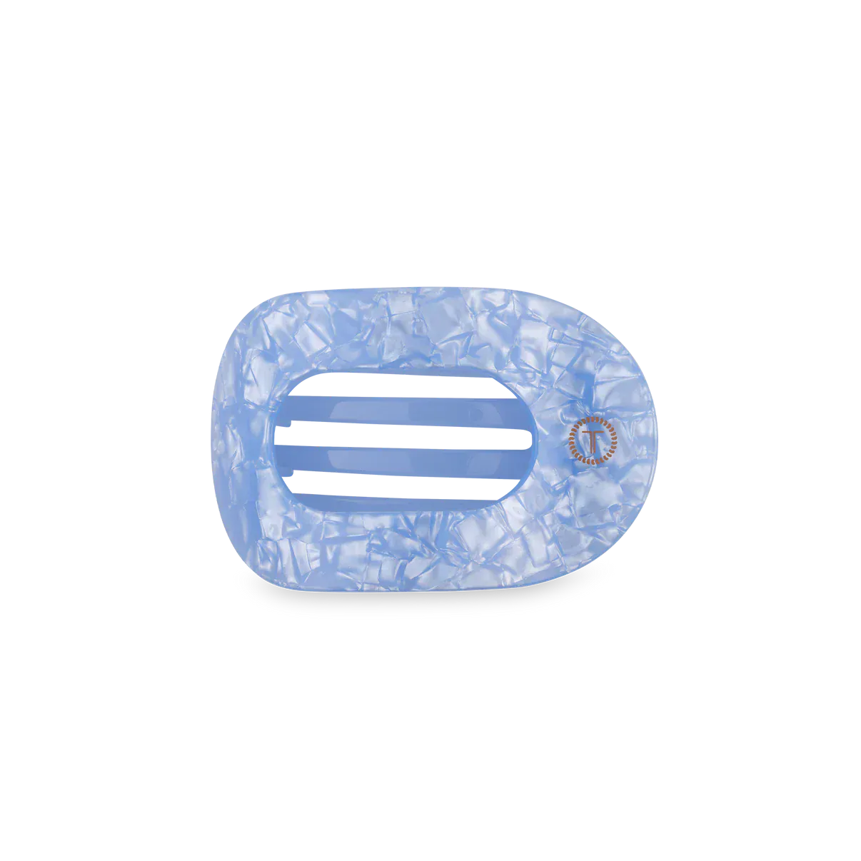 Blue Lagoon Small Flat Round Hair Clip