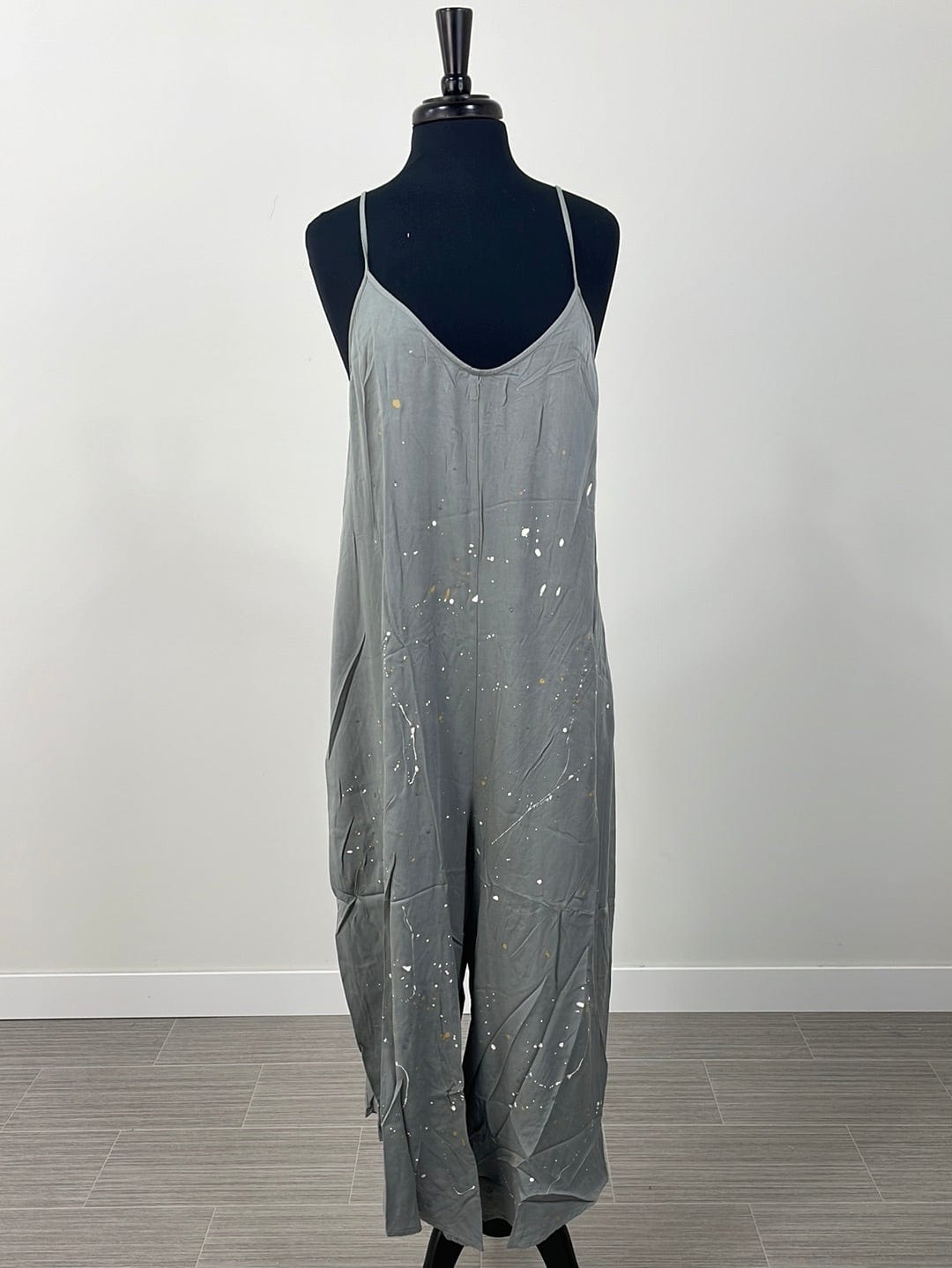 Sage Paint Speckled Jumpsuit