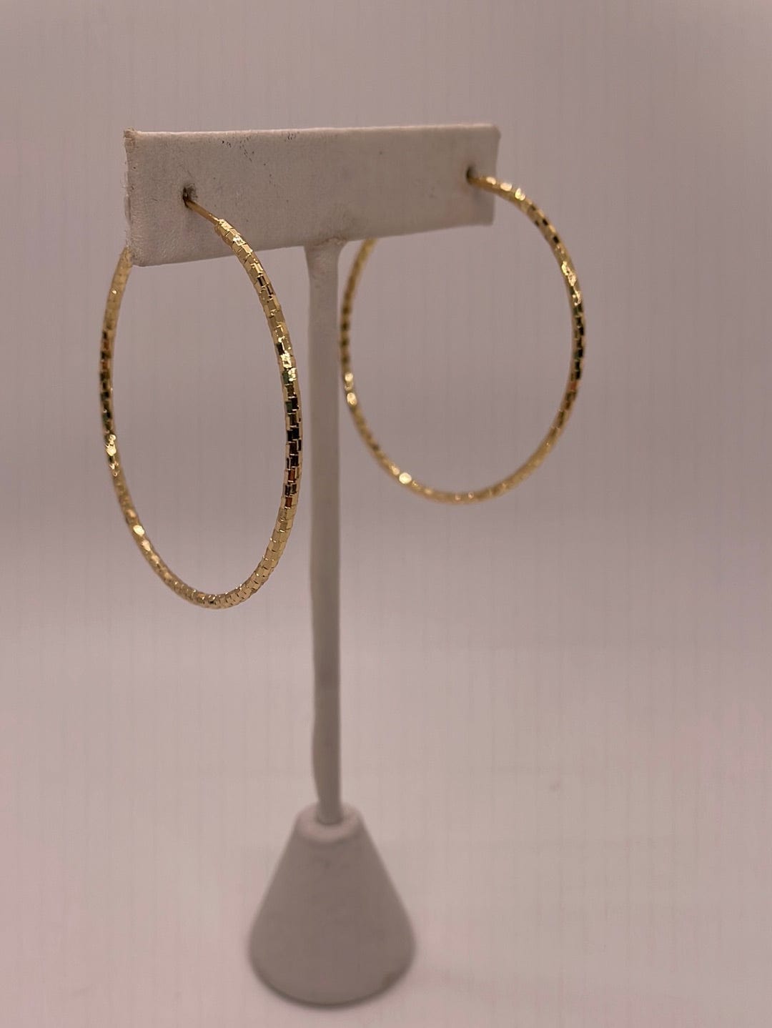 Gold Textured Hoop