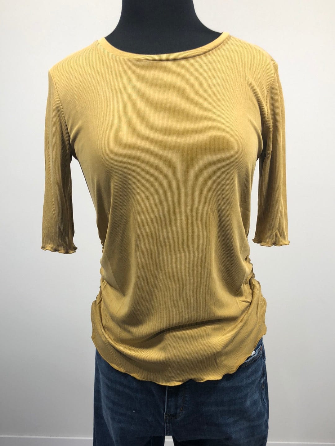 Mustard Ruched Top