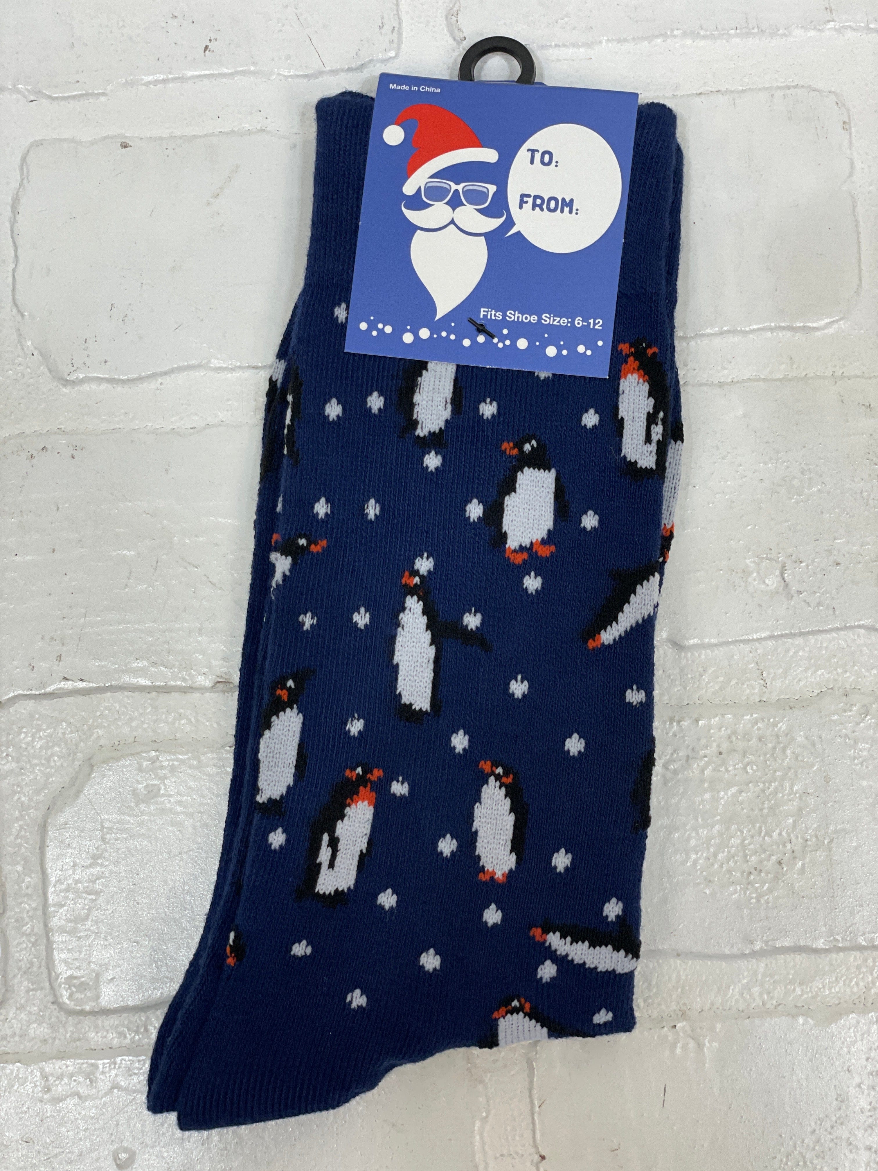 Navy & Penguin Men's Socks
