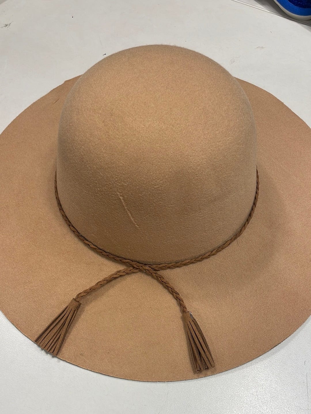Camel Felt Hat W/ Braid Trim