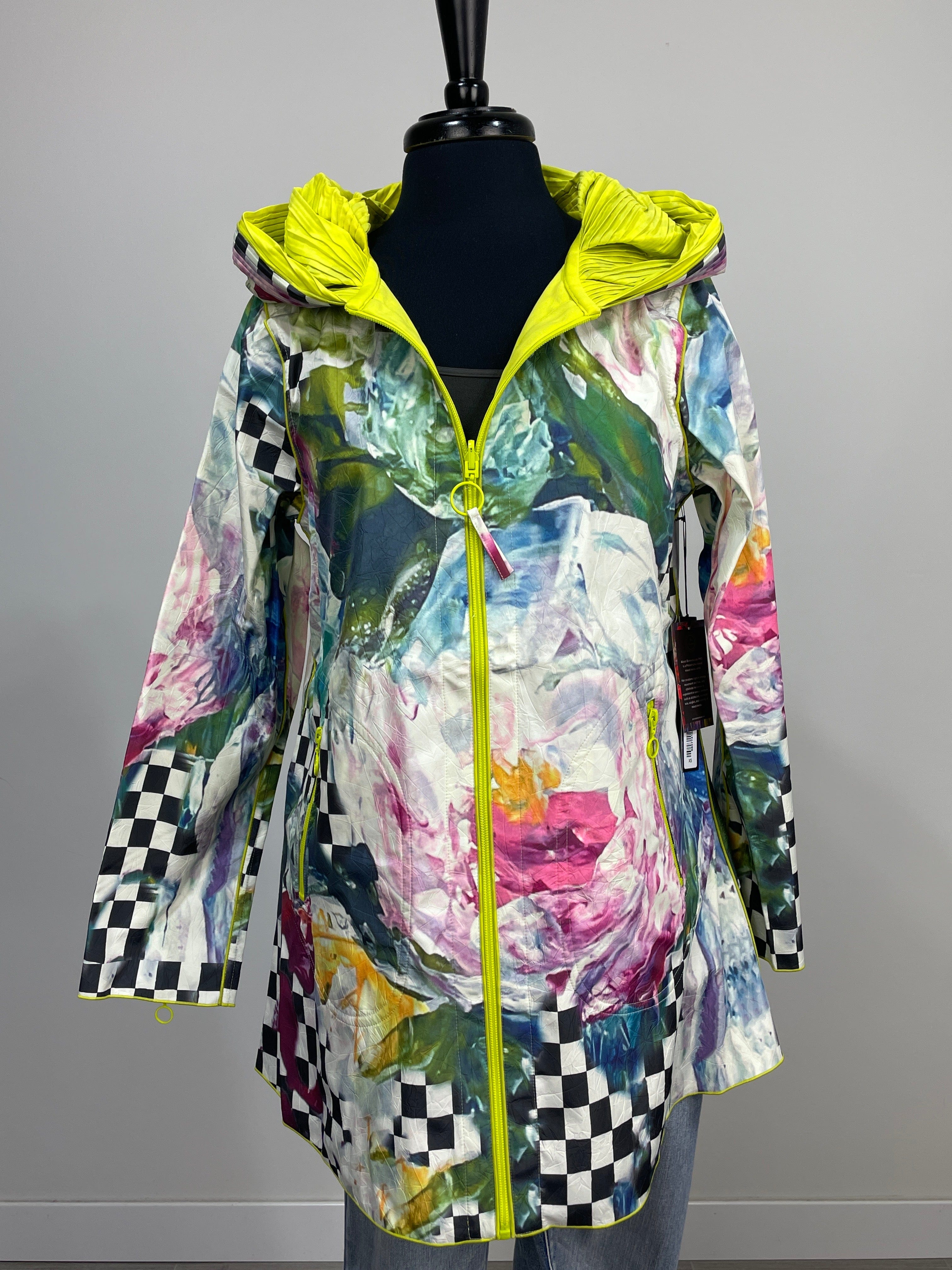 Bold Checker Print Reversible Button Ubu Jacket