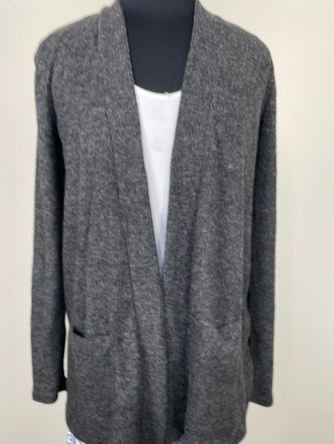 Heathered Black Sweater Cardigan