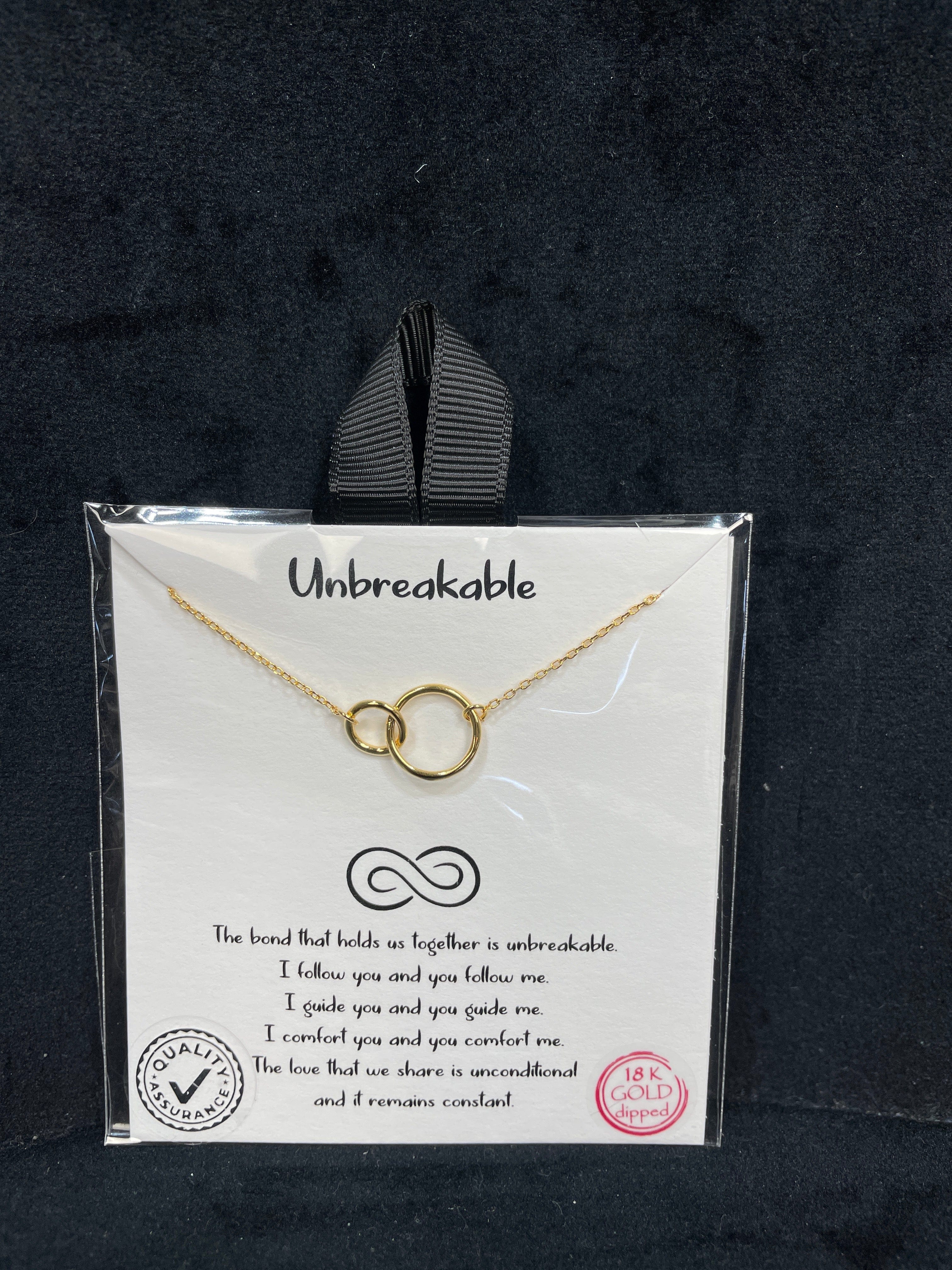 Unbreakable Double Circle Necklace - Gold