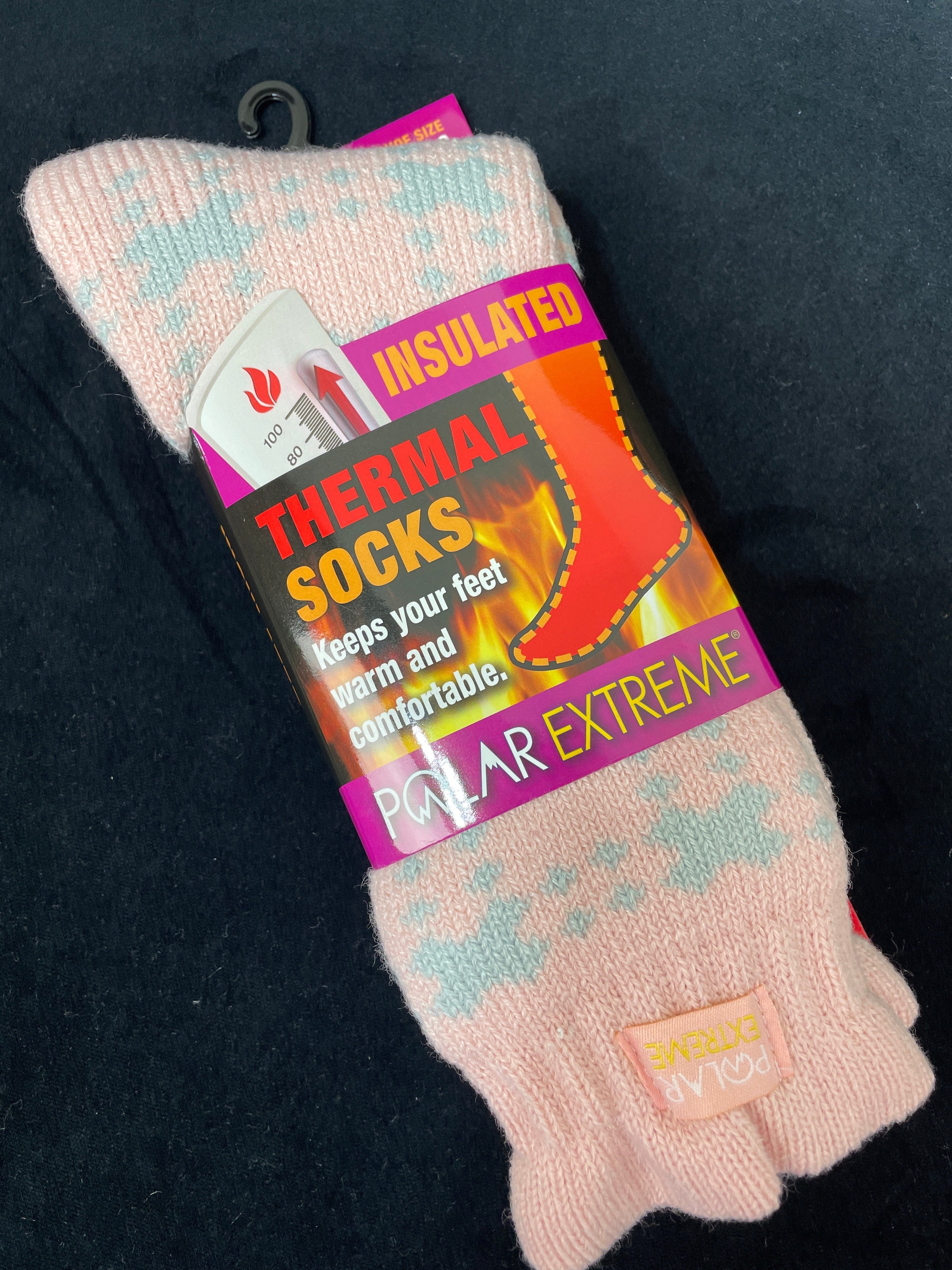 Pink Ruffle Polar Extreme Heat Women's Fairisle Sock