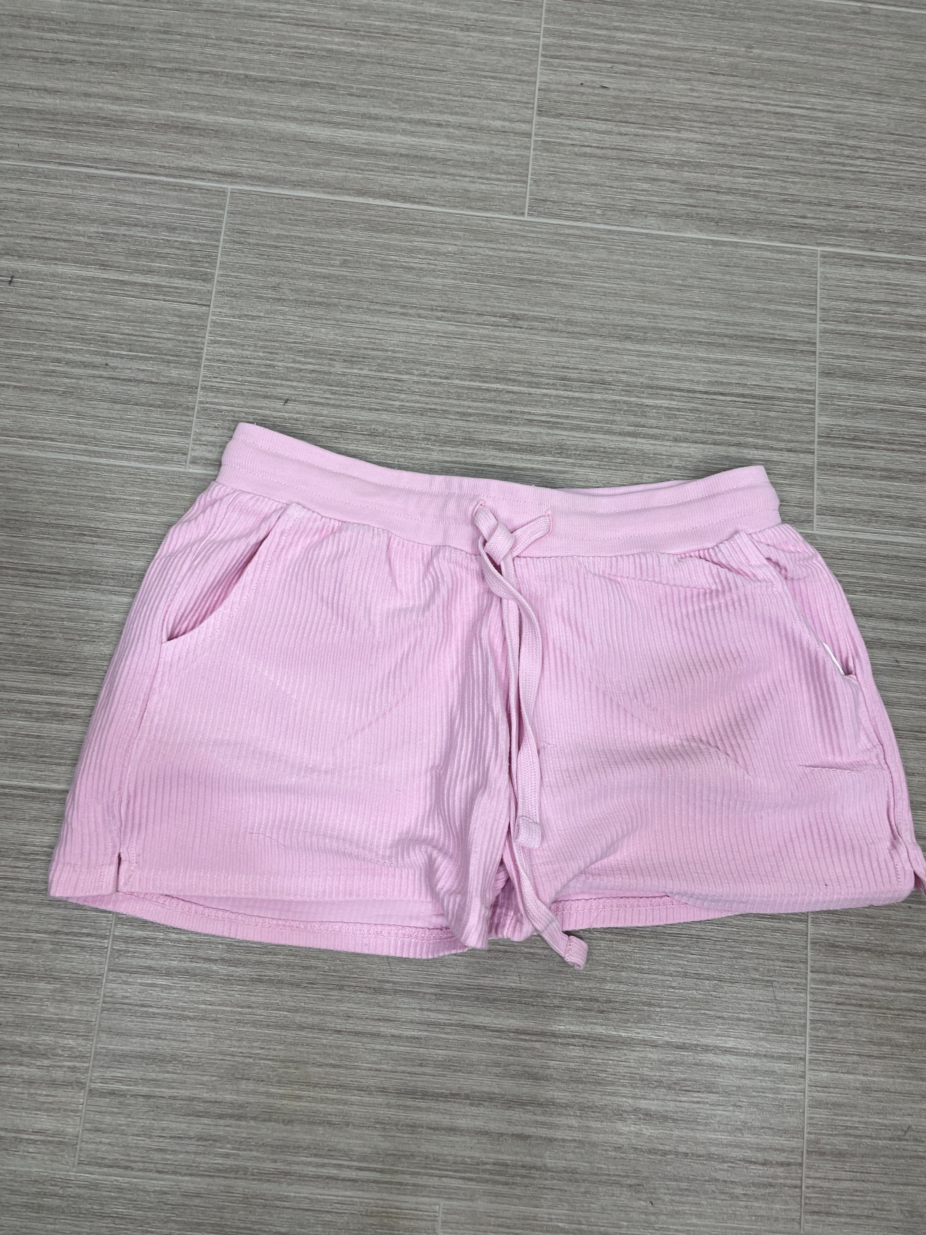 Pink Tulle Corduroy Shorts