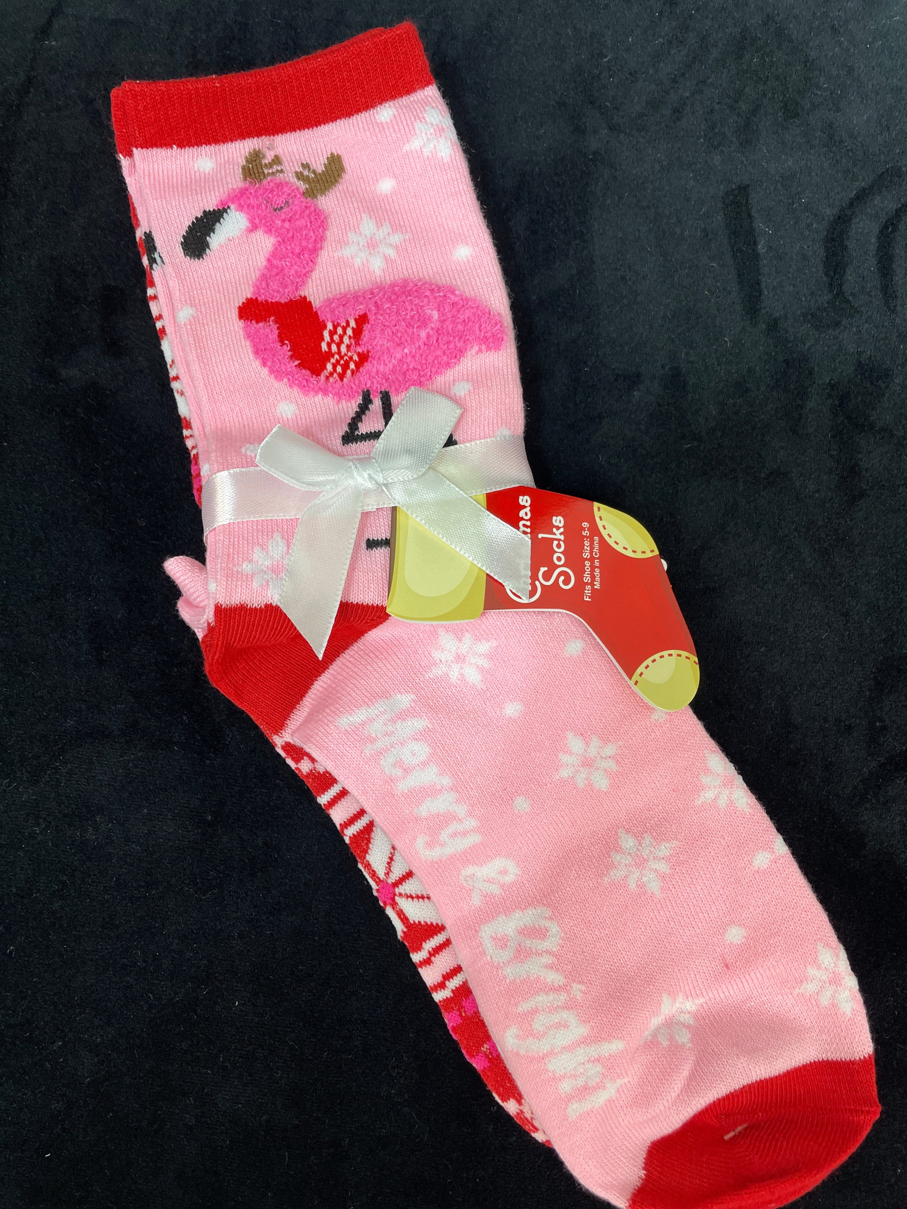 Pink Flamingo Socks 2pk