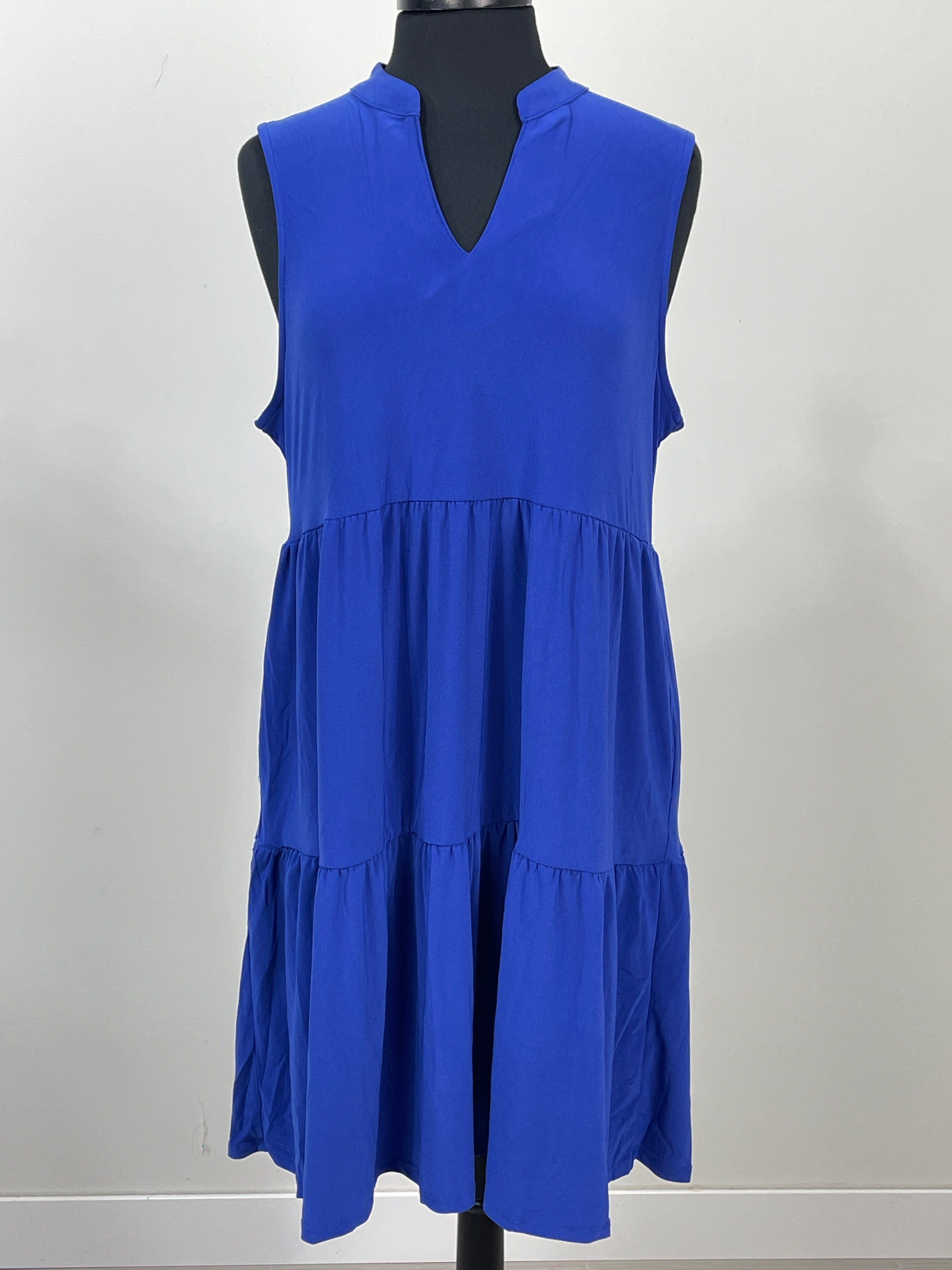 Royal Blue Tiered Tank Dress