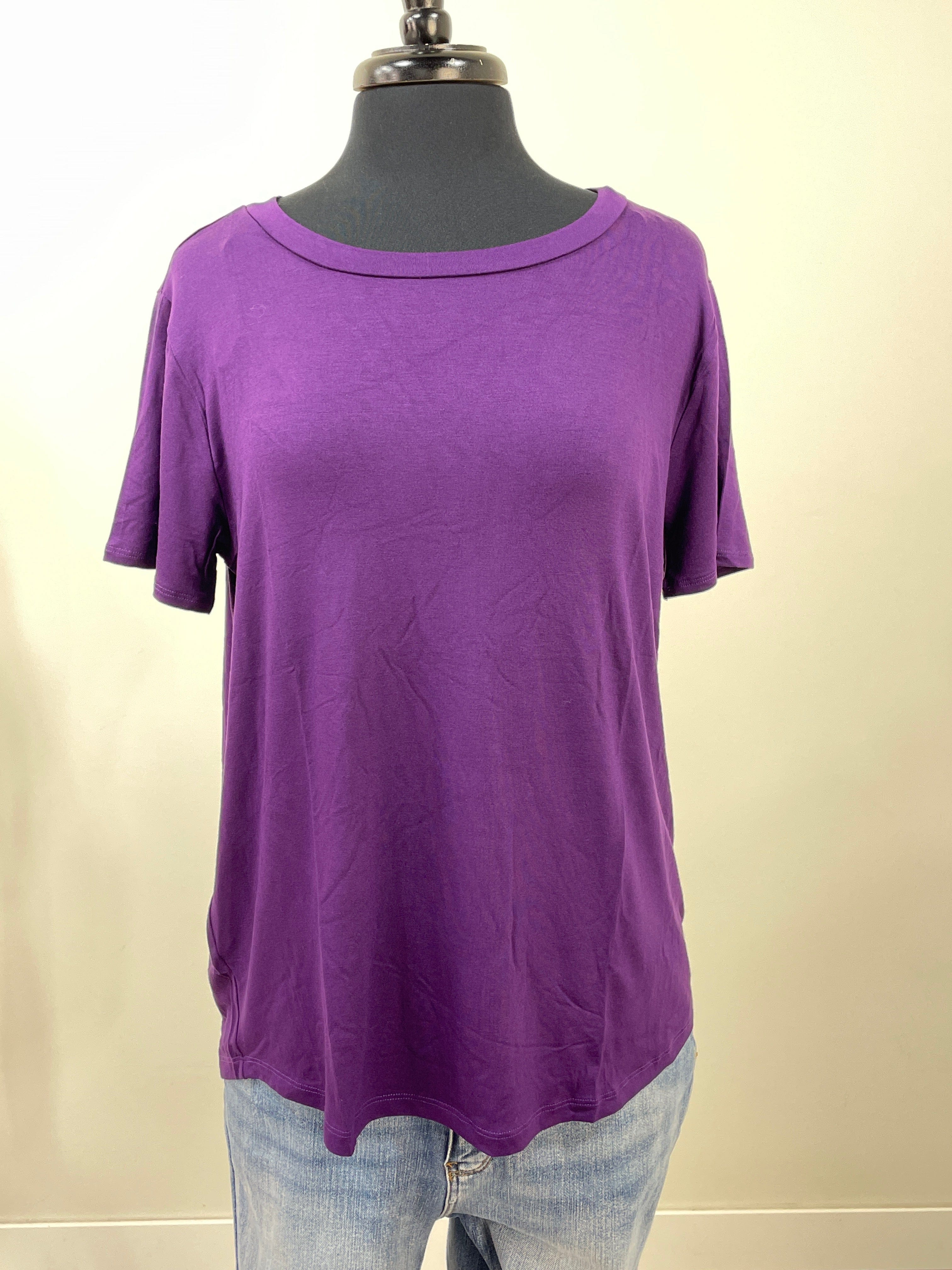Eggplant Basic Jersey Top