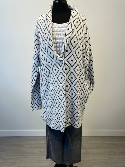 Black & White Diamond Cardigan