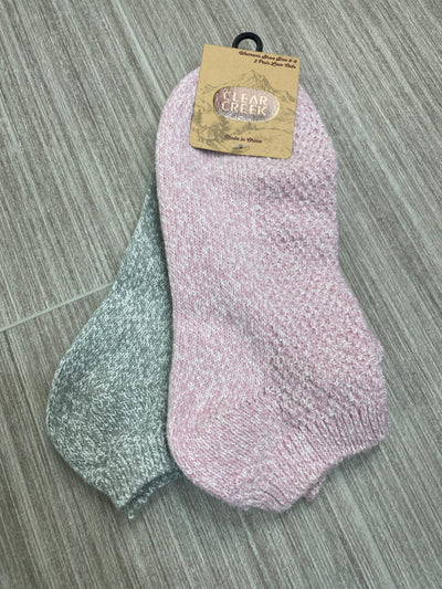 CC Pink & Grey Women's 2pk Marled Socks 24