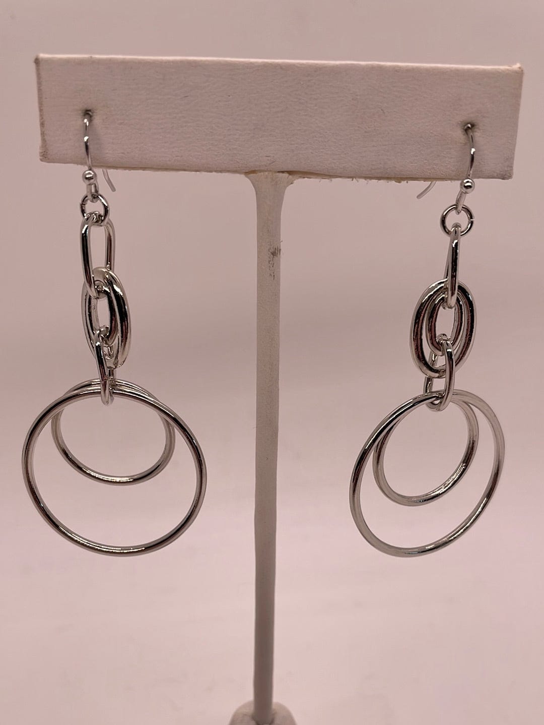 Silver Round Dangle Earring