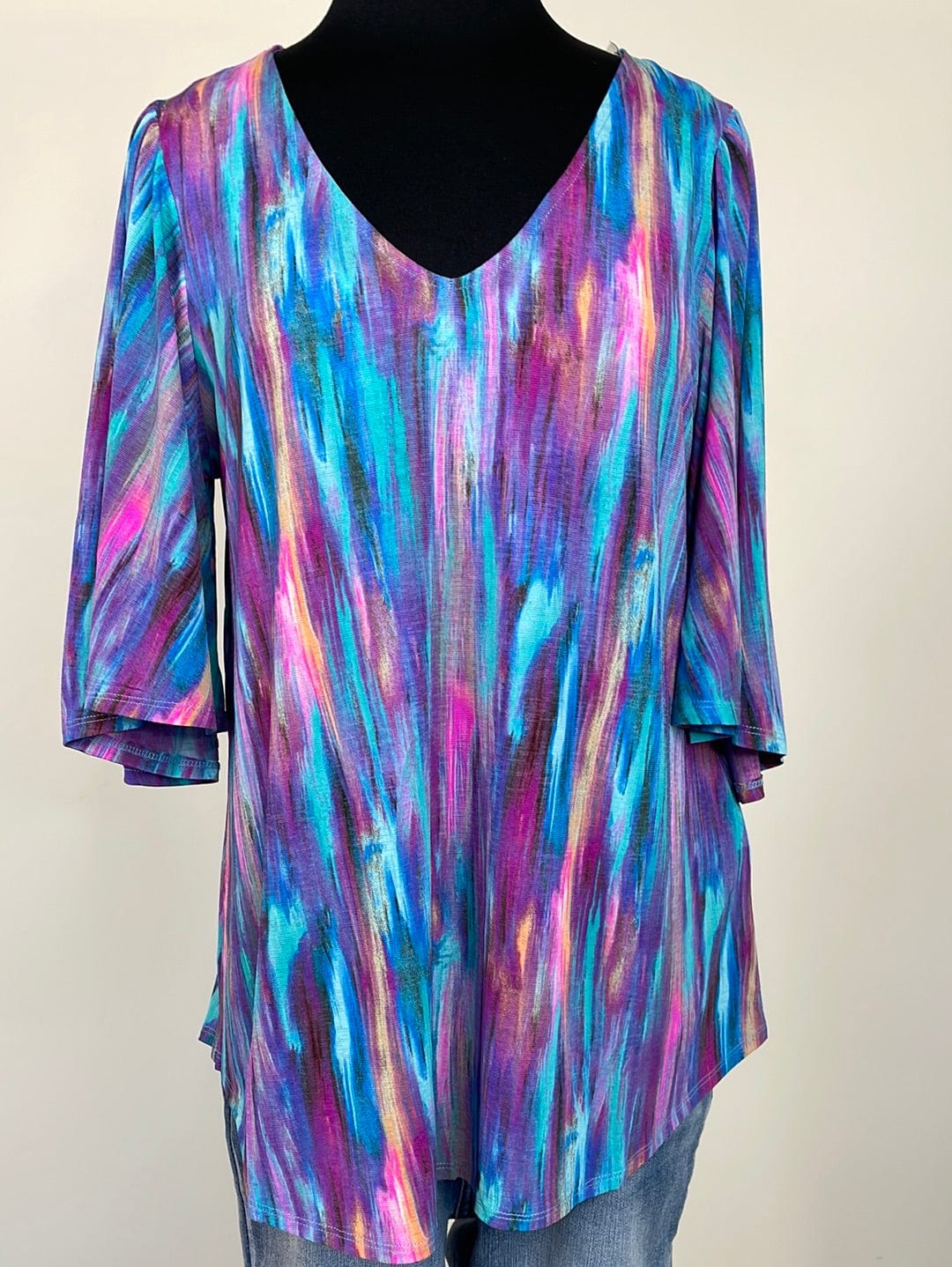 Aqua & Pinks Watercolor Cali Top