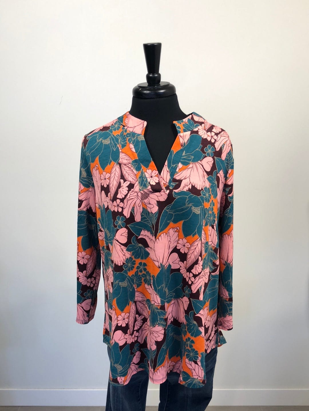Marsala & Pink Floral Lizzy Top