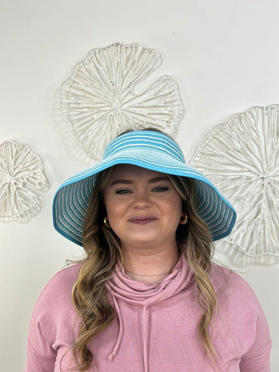 Blue Roll-Up Sunhat