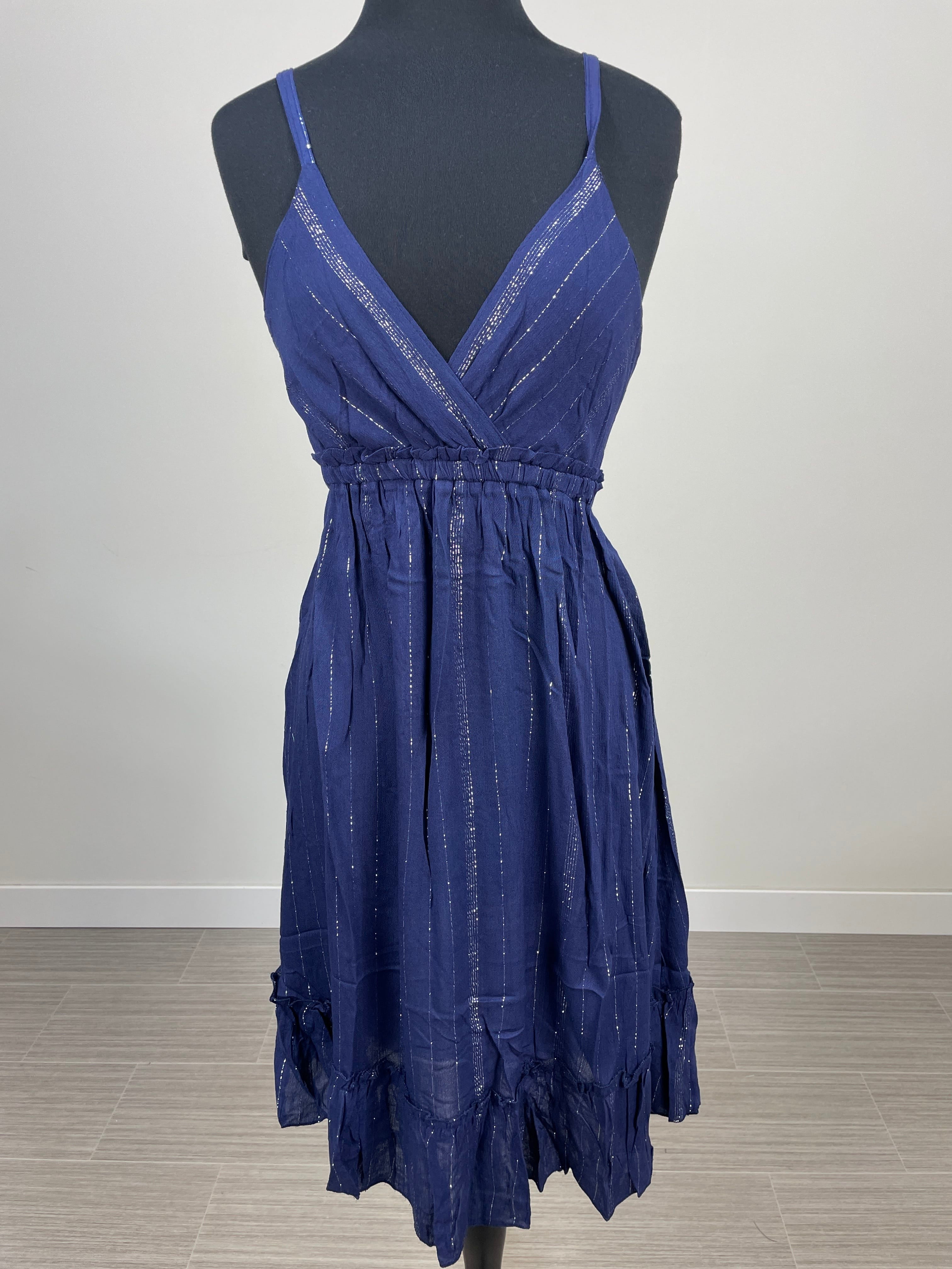 Navy Metallic Dress