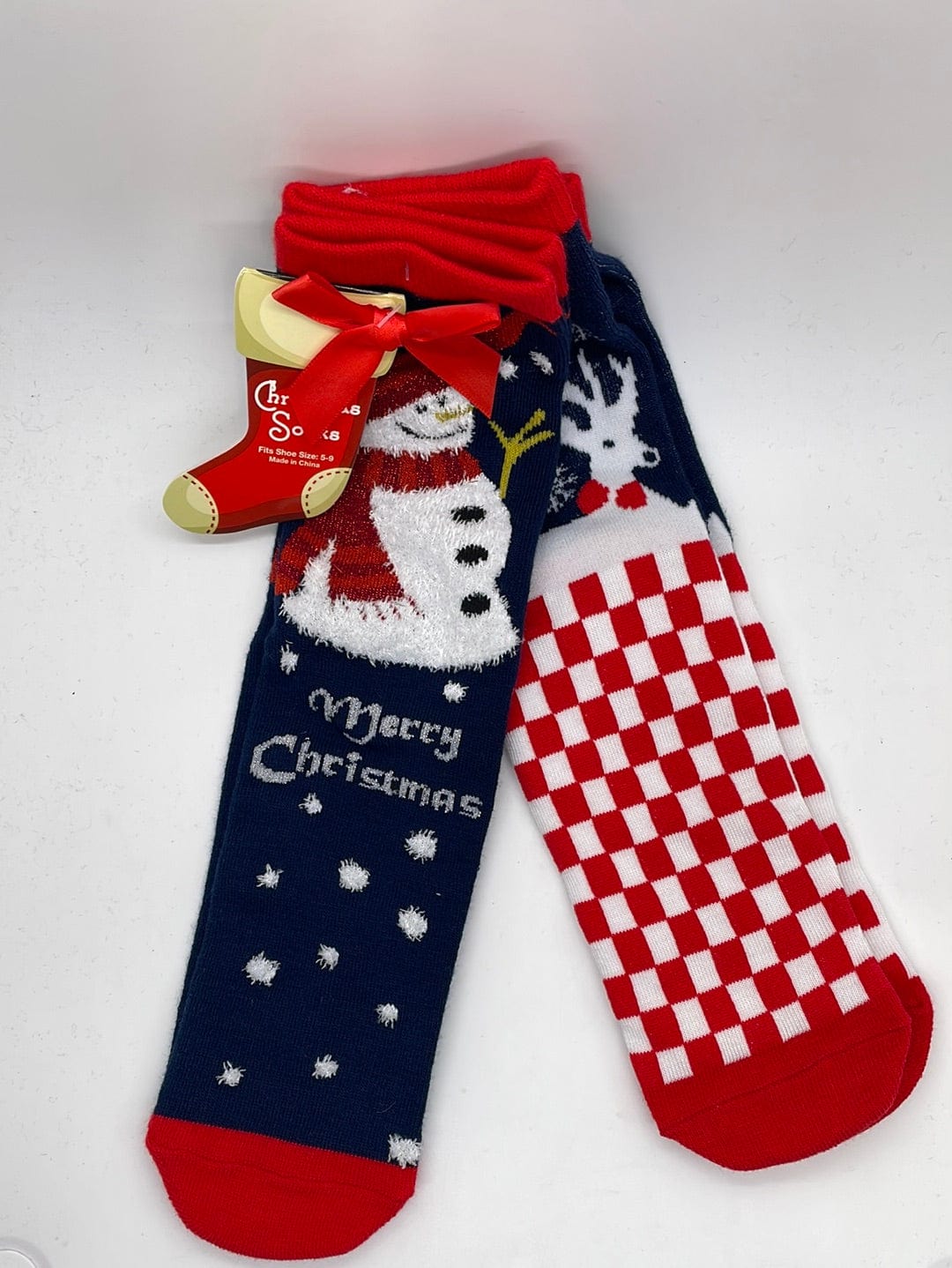 Snowman & Deer 2pk Holiday Socks
