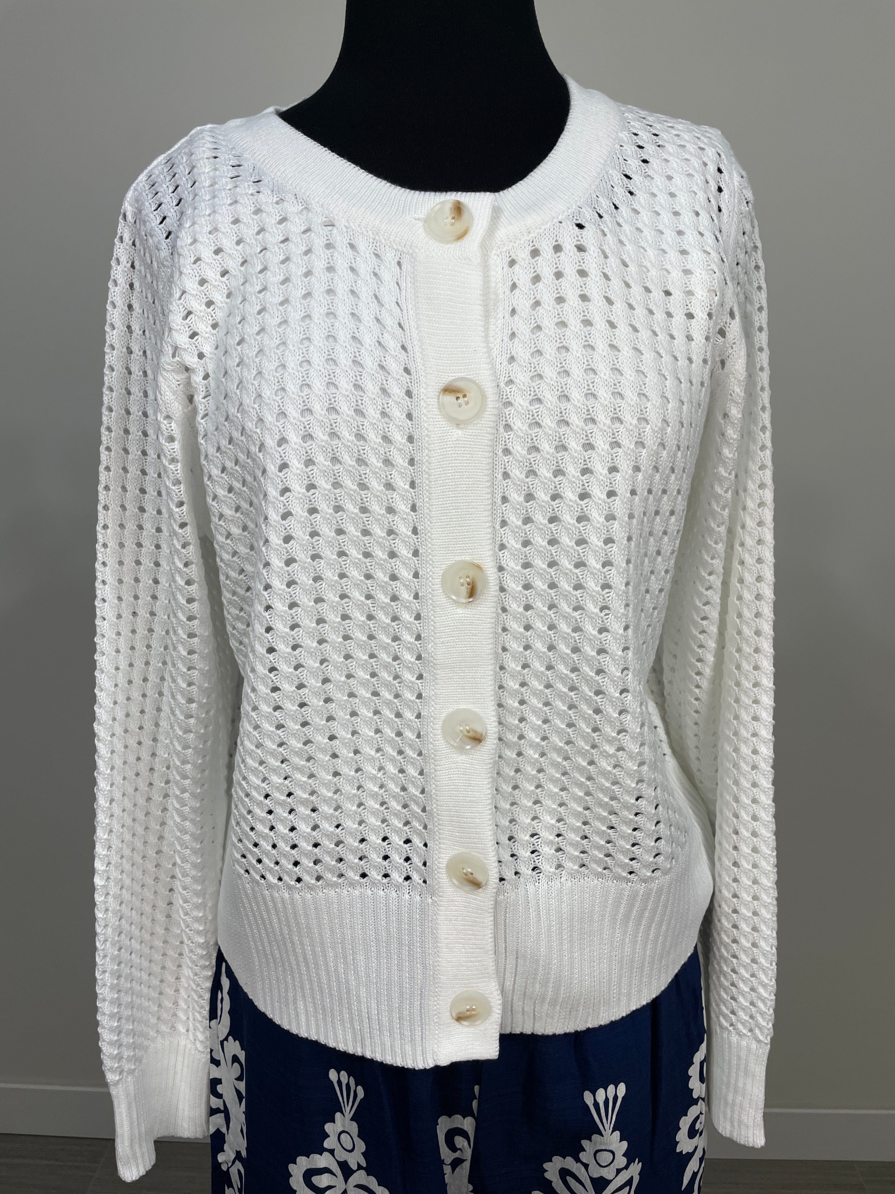 White Loose Knit Sweater