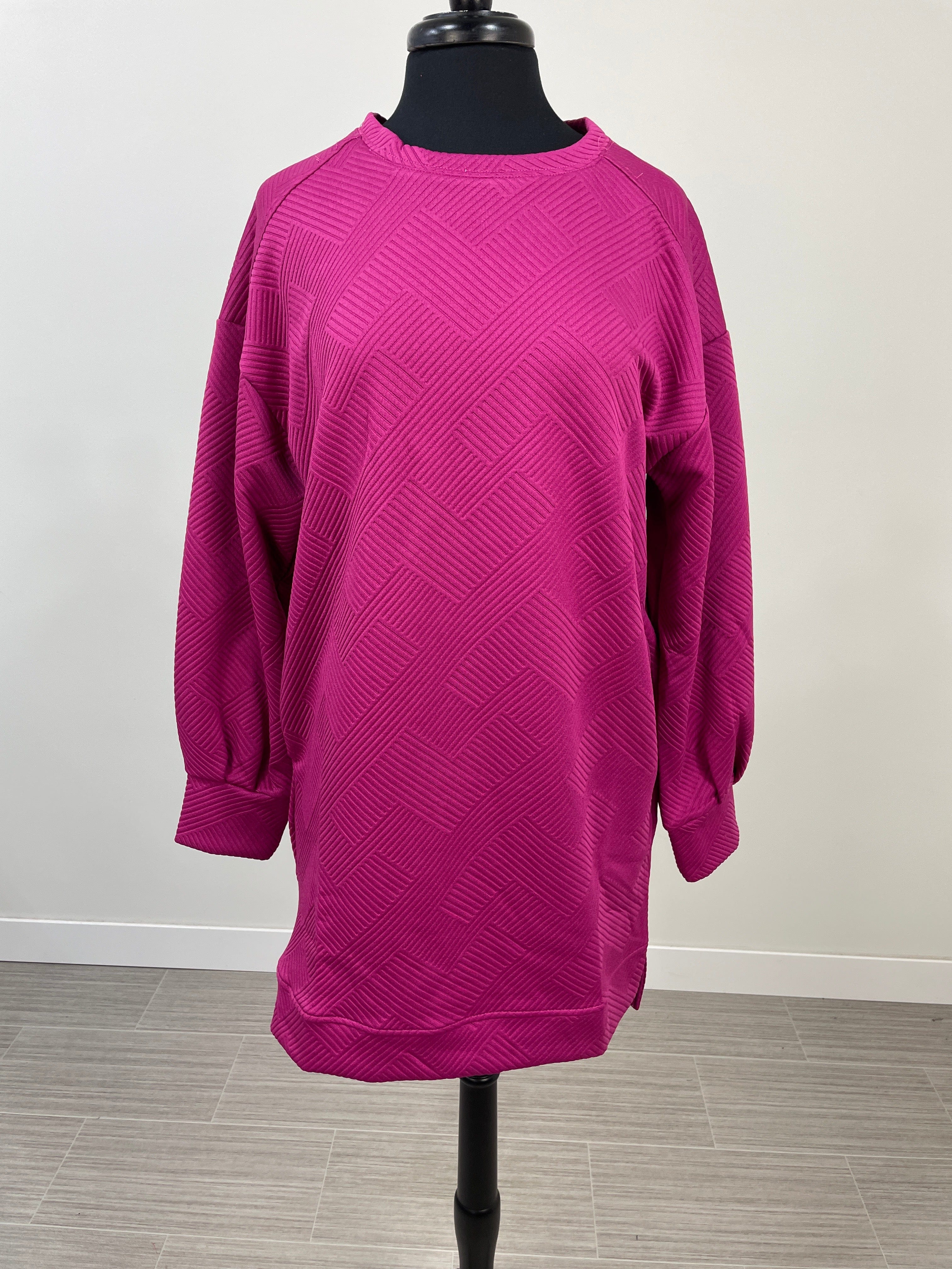 Magenta Textured Dress