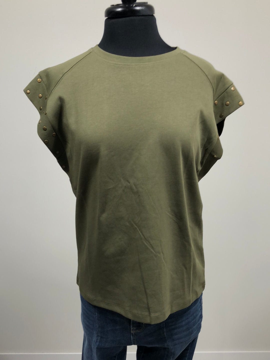 Olive w/Metal Stud Detail Top