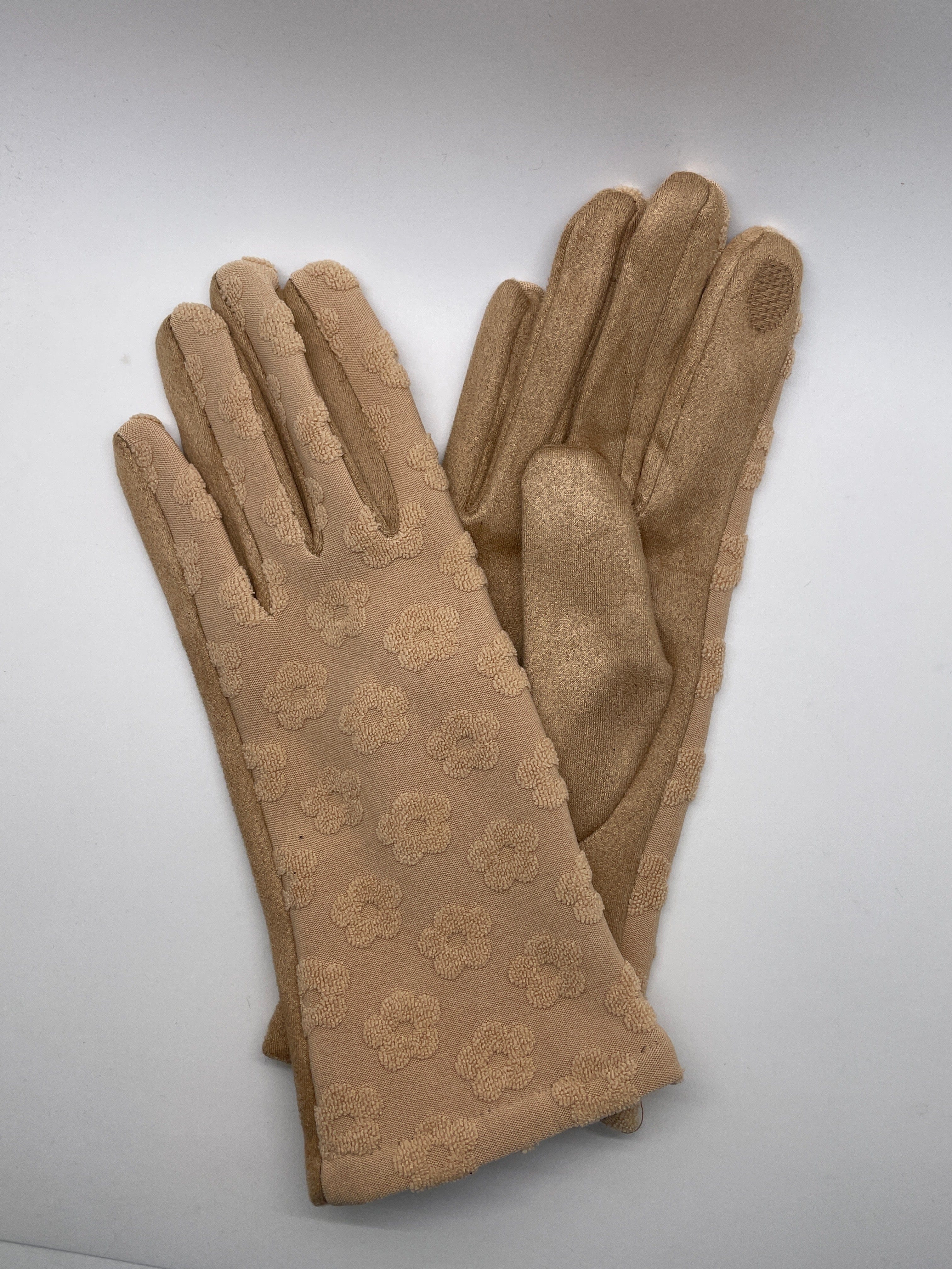 Camel Petunia Dual Texture Glove