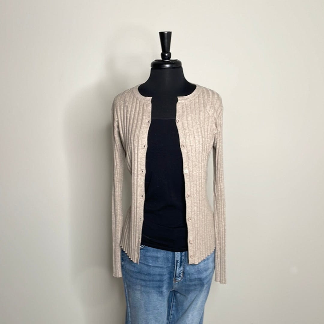 Classic Oatmeal Button Down Sweater
