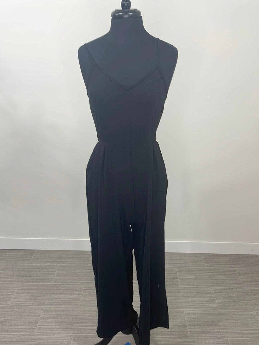 Black Sleek Strappy Jumpsuit