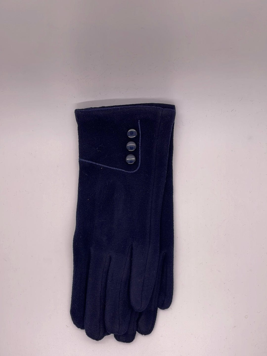 Navy Button Detail Glove