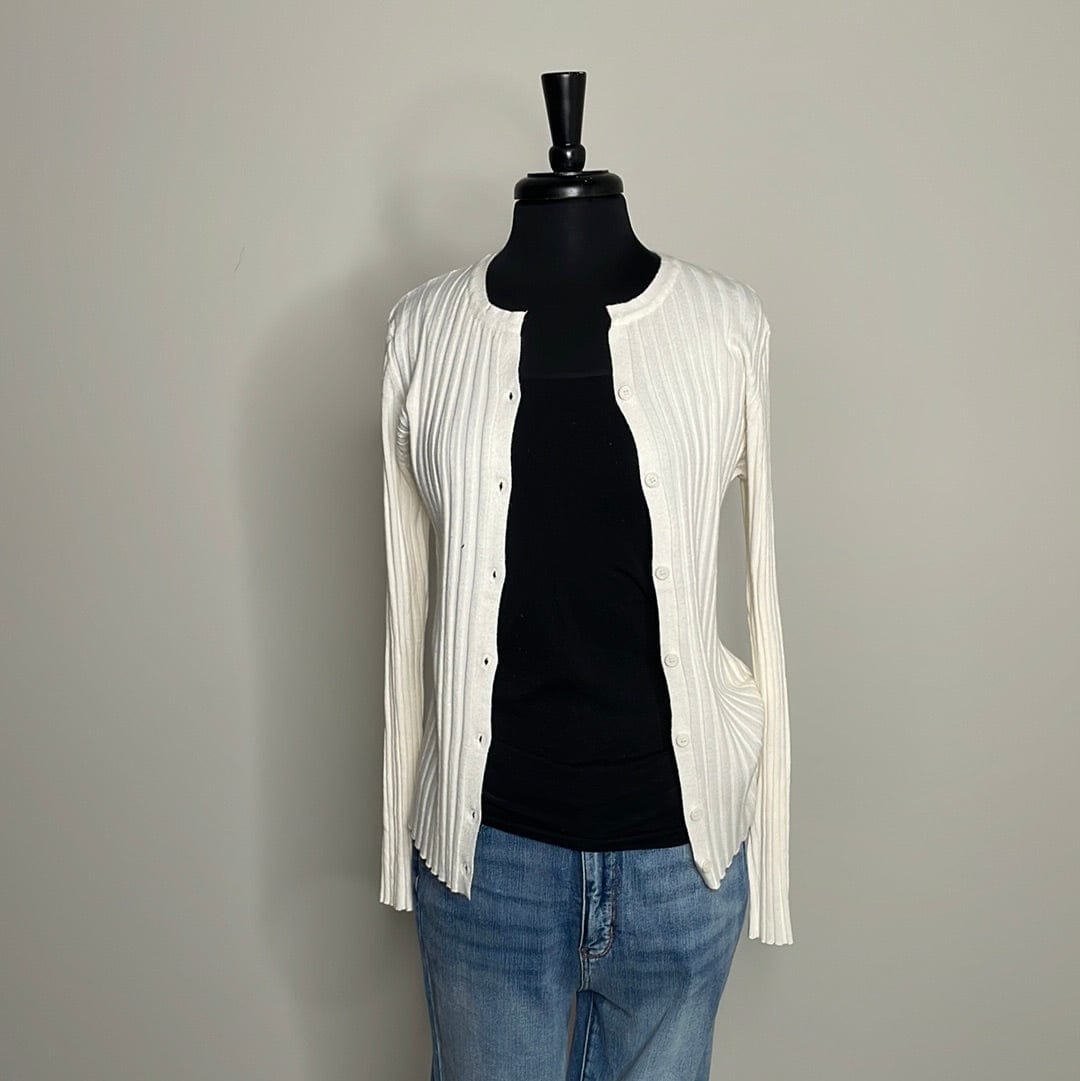 Classic Ivory Button Down Sweater