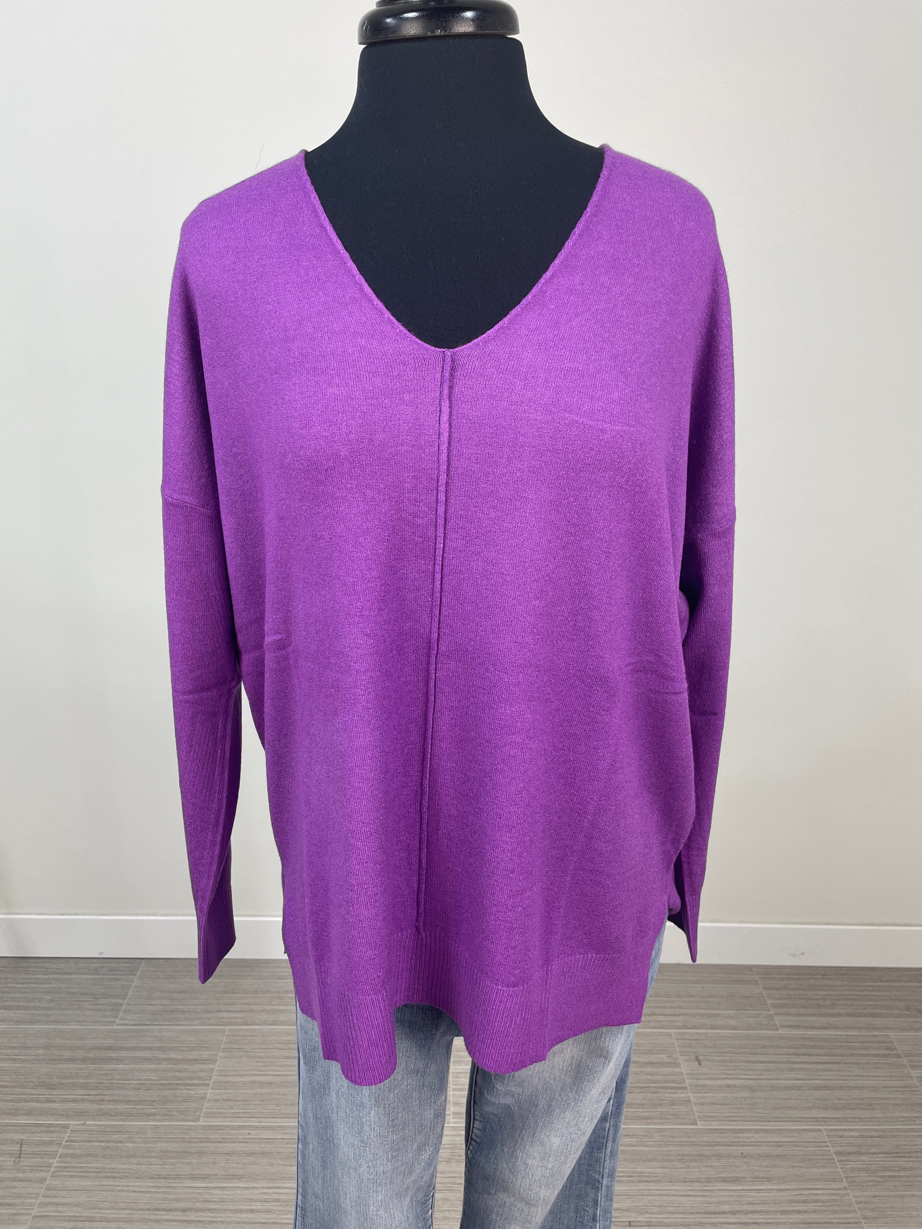 Heathered Violet Soft Butter Sweater