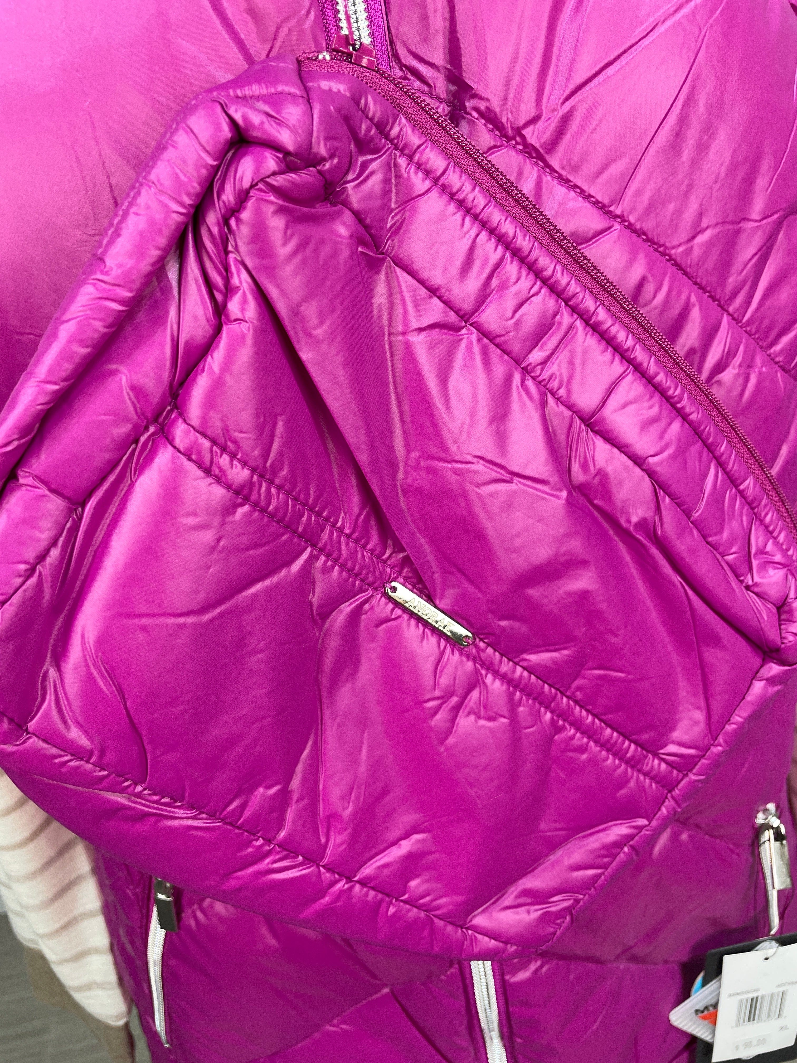 Goose Down Hot Pink Anorak Vest