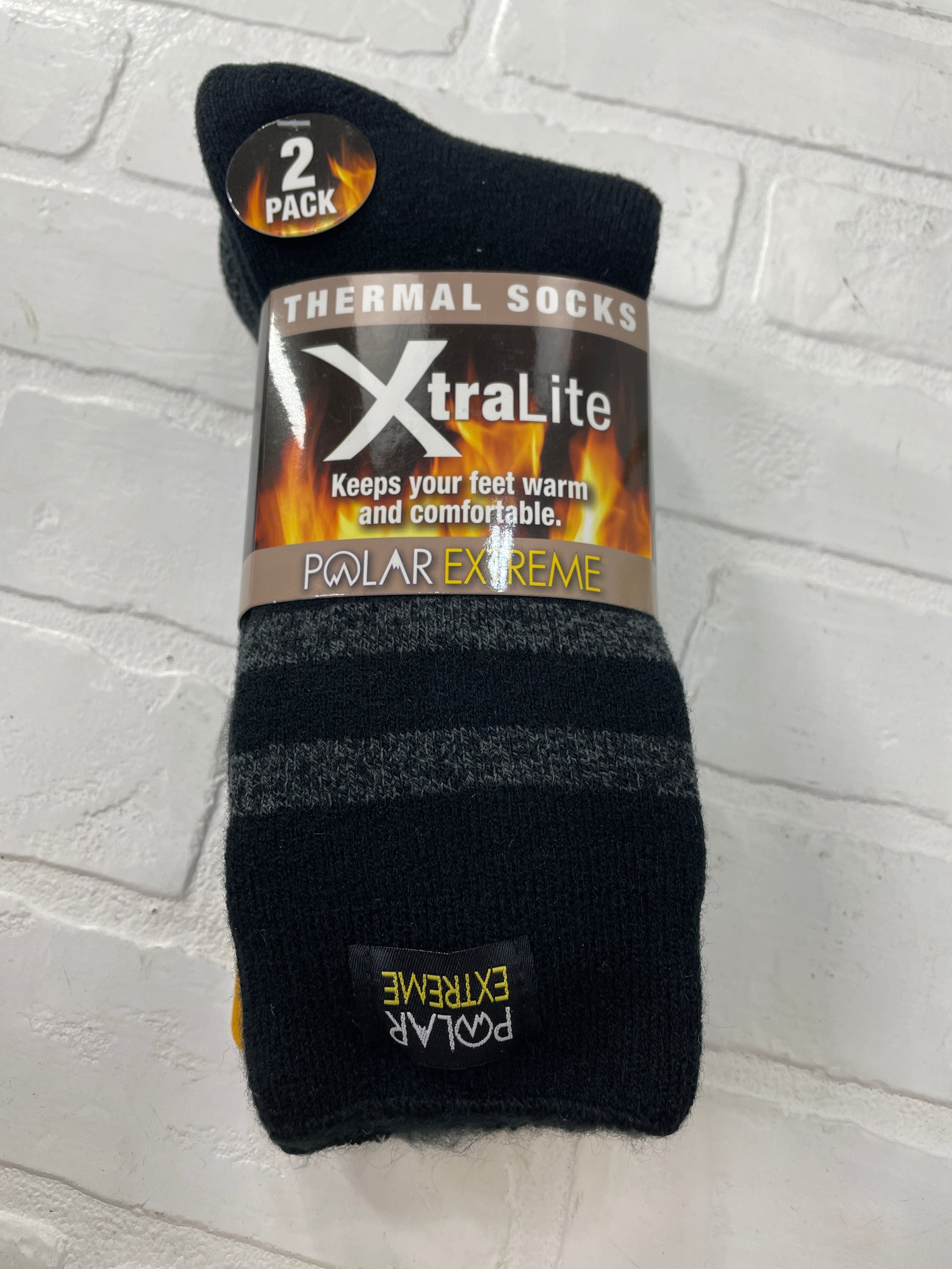 PE Men's Xtralite Black Stripe 2pk Sock