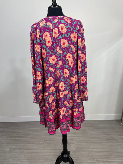 Magenta Floral Tunic Dress