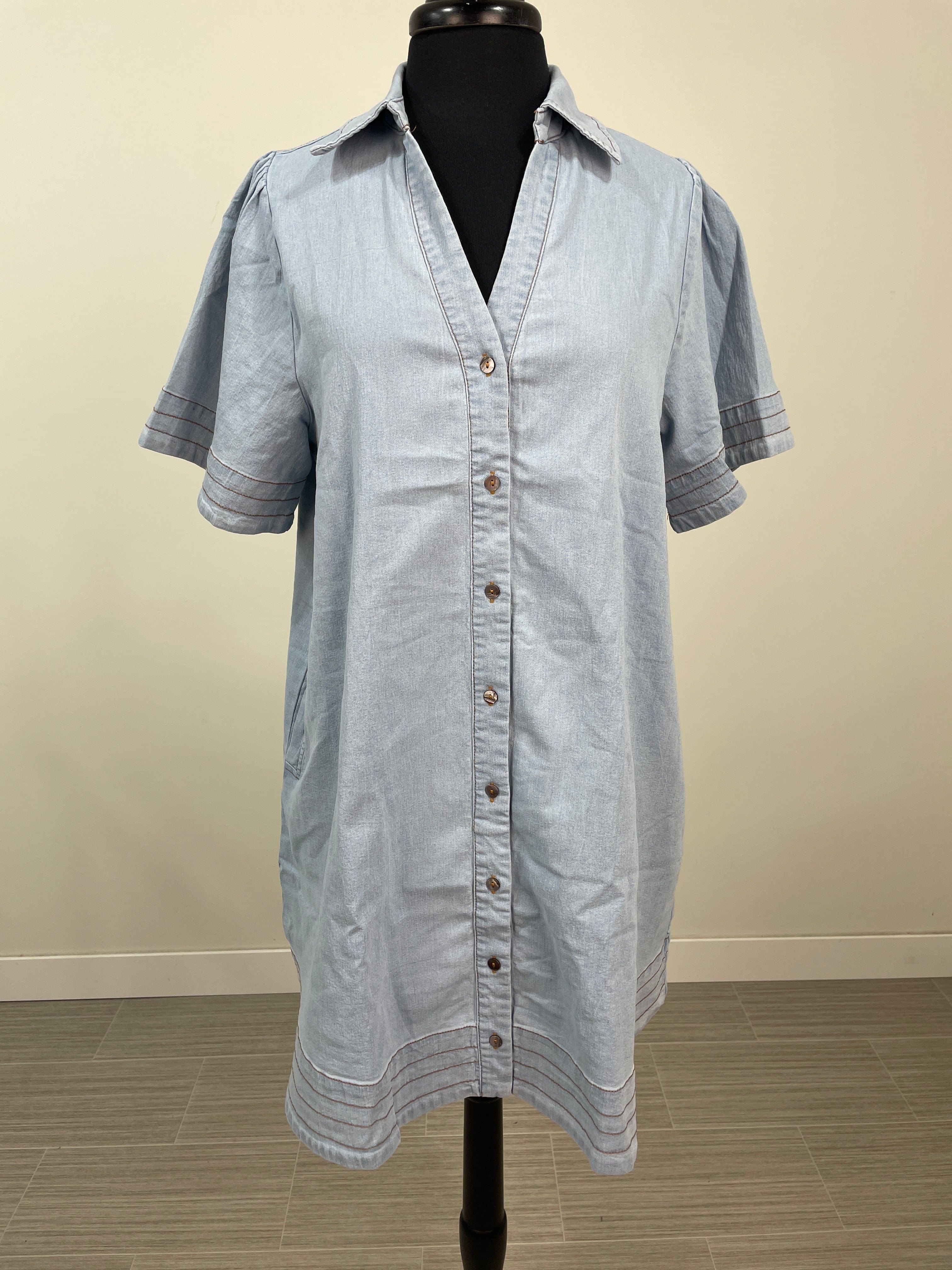 Denim Button Up Dress