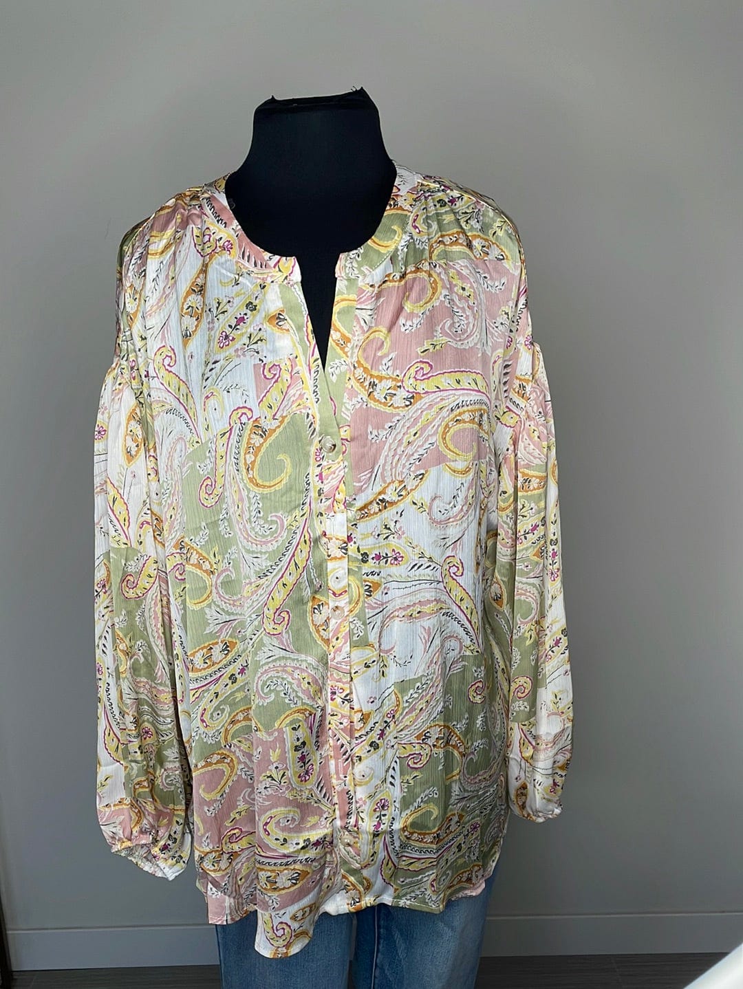 Sage & Blush Paisley Blouse
