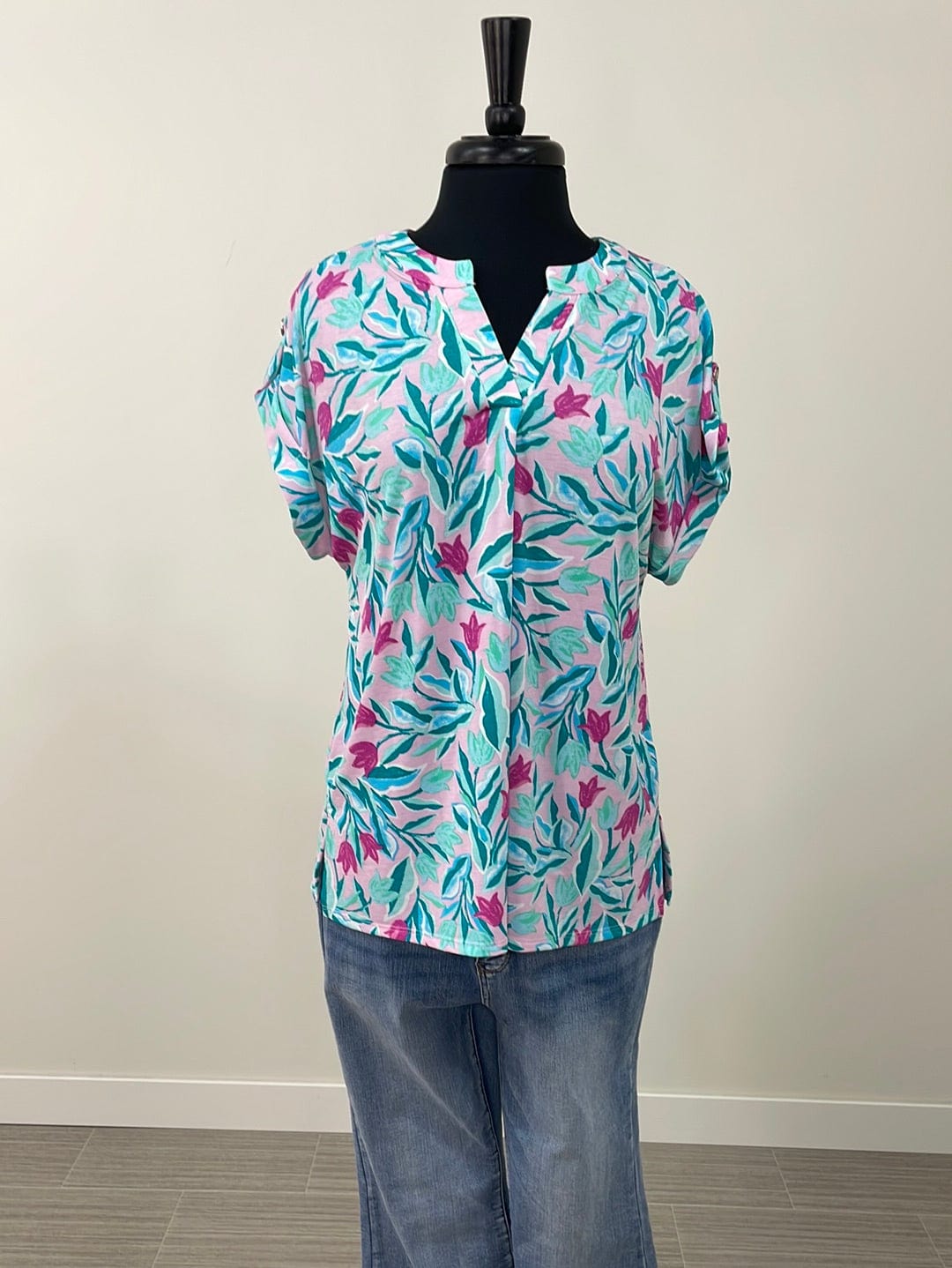 Blush Botanical Shortsleeve Lizzy Top