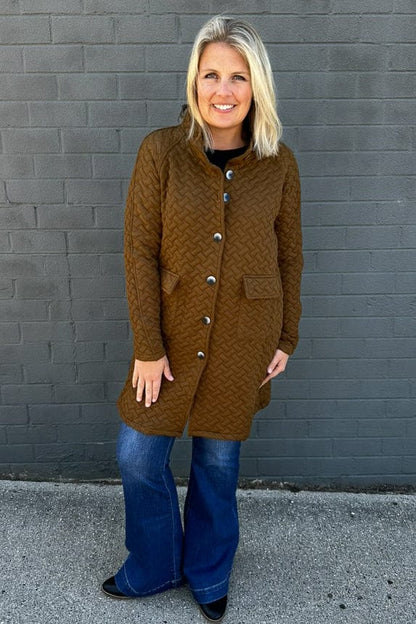 Golden Brown Quilted Jacket