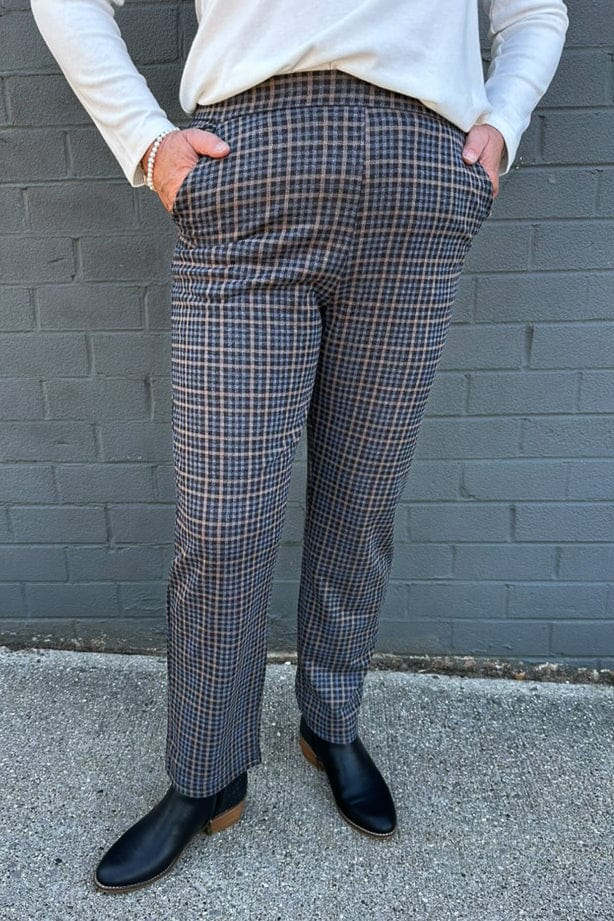 Cafe Plaid Straight Pant