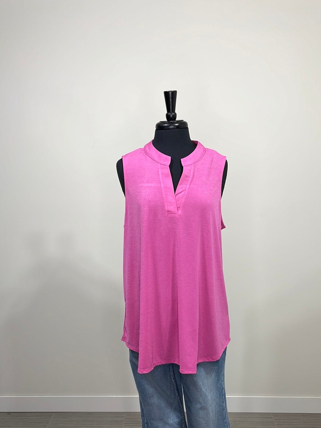 Magenta Solid Lizzy Tank