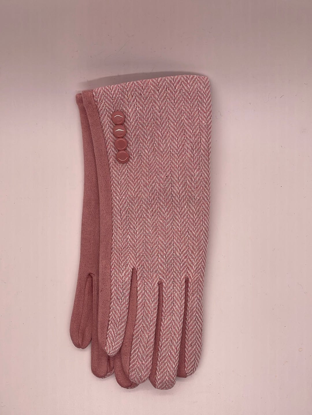 Pink Houndstooth Glove