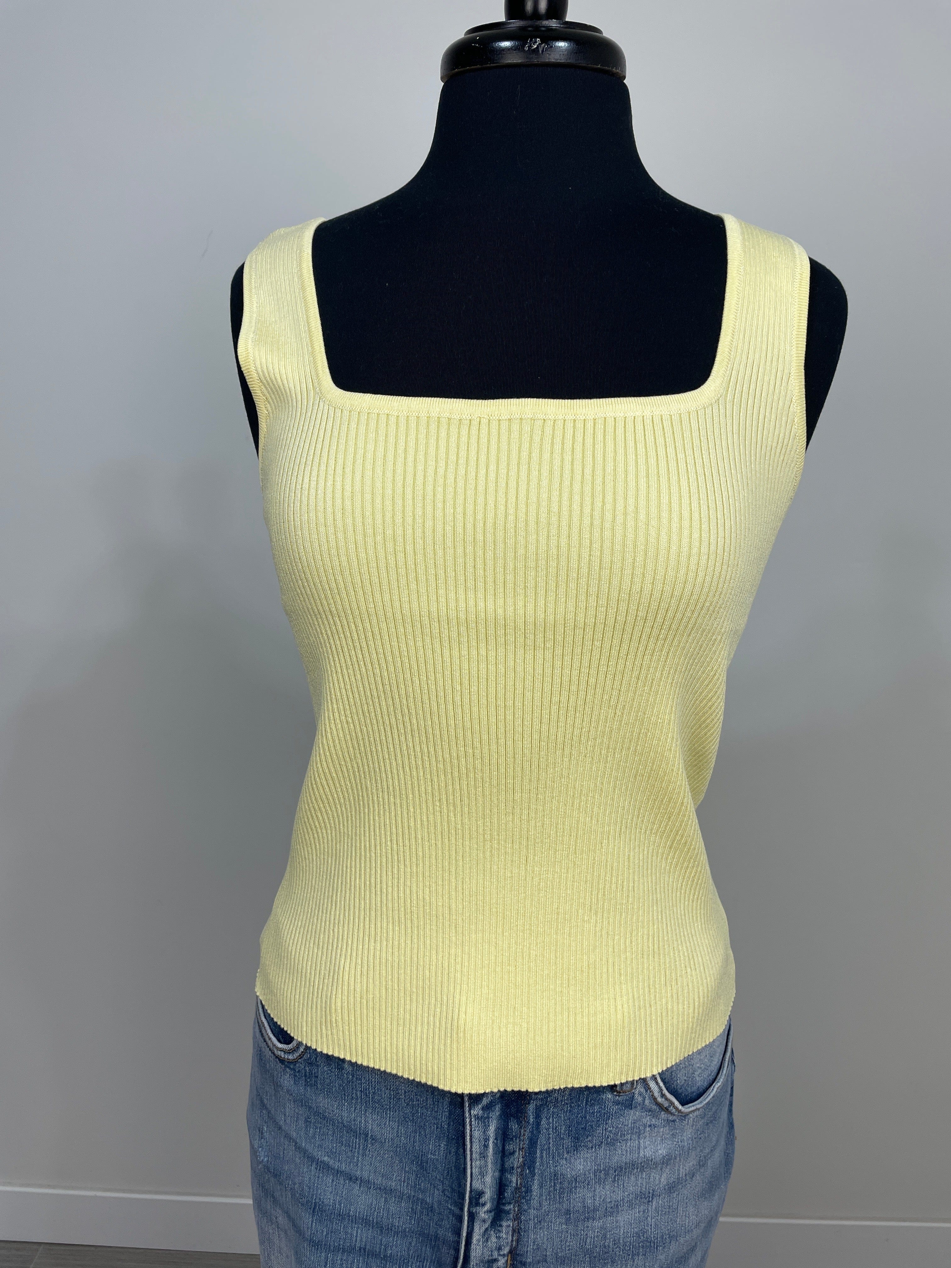 Yellow Ribbed Tank